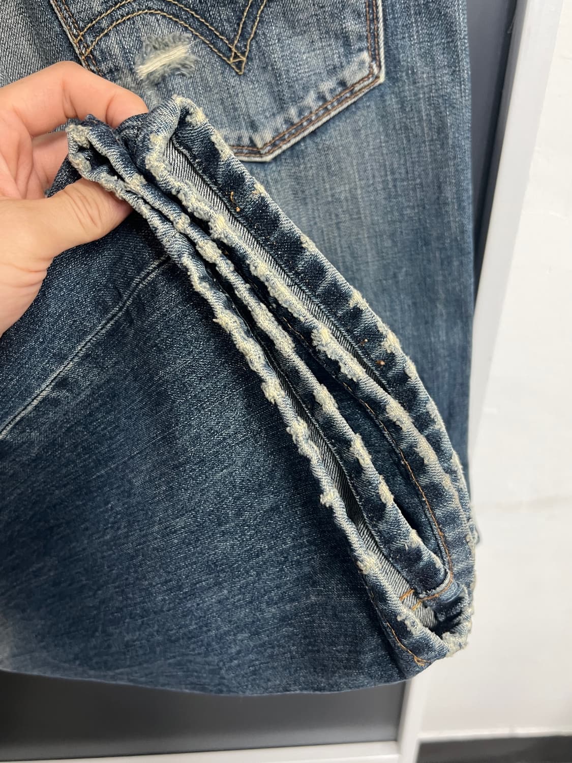00s Levis 리바이스 521 와이드핏 데님 팬츠 상품이미지4