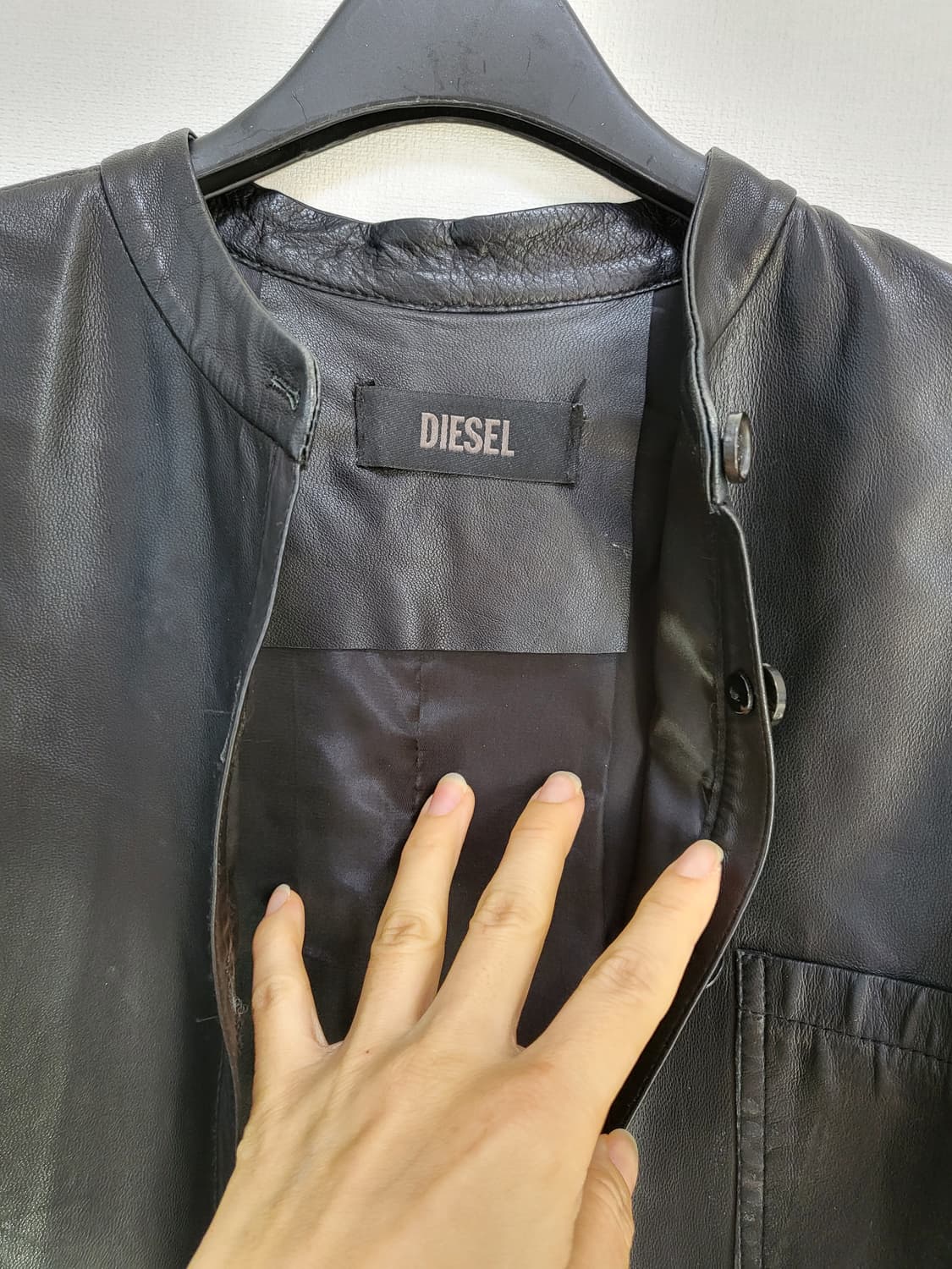 디젤 블랙 리얼가죽 셔츠 자켓 free 상품이미지5