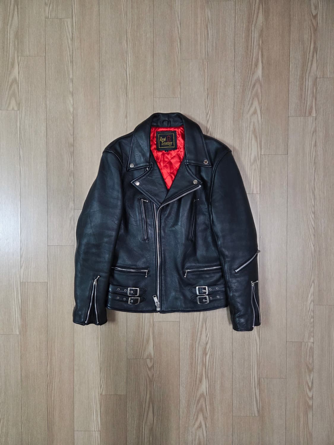 ECHTES LEDER 블랙 레더 라이더 재킷 상품이미지1