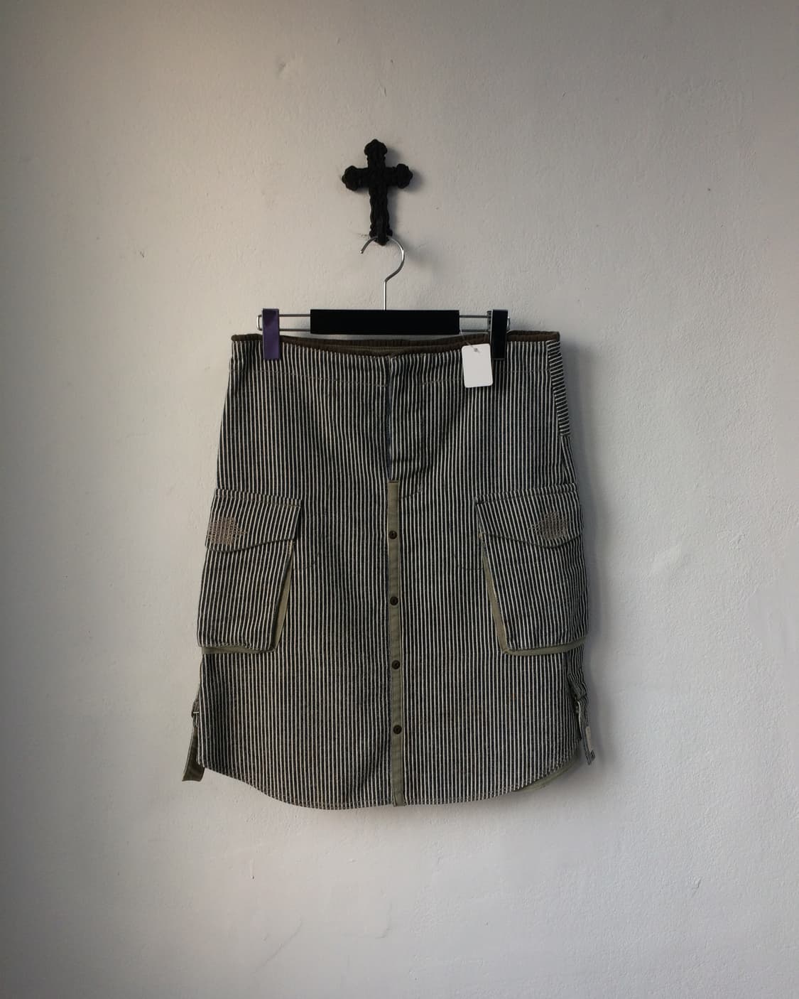 Stripe pattern cago midi skirt 상품이미지1