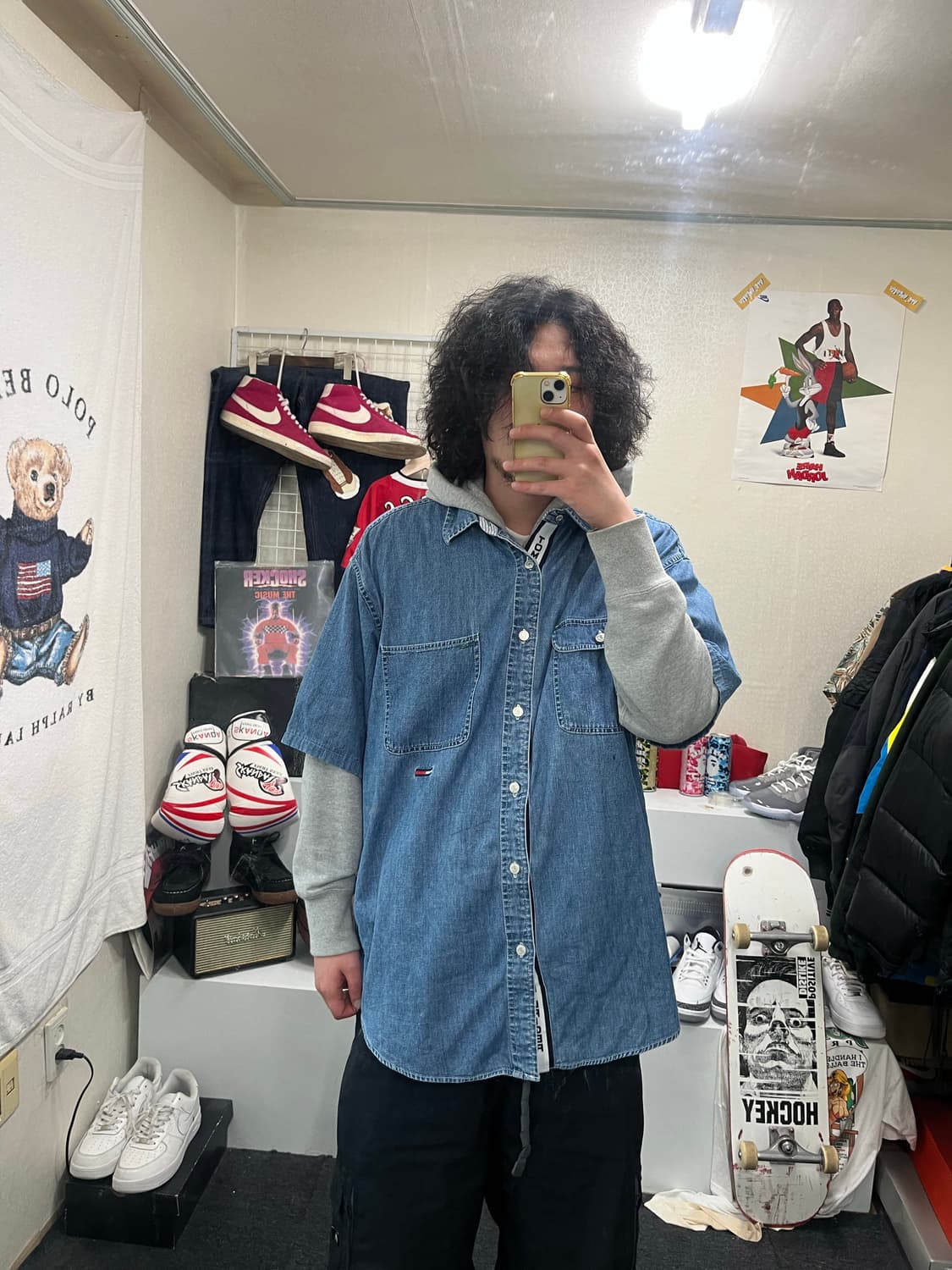 타미힐피거 데님 반팔 셔츠 상품이미지9