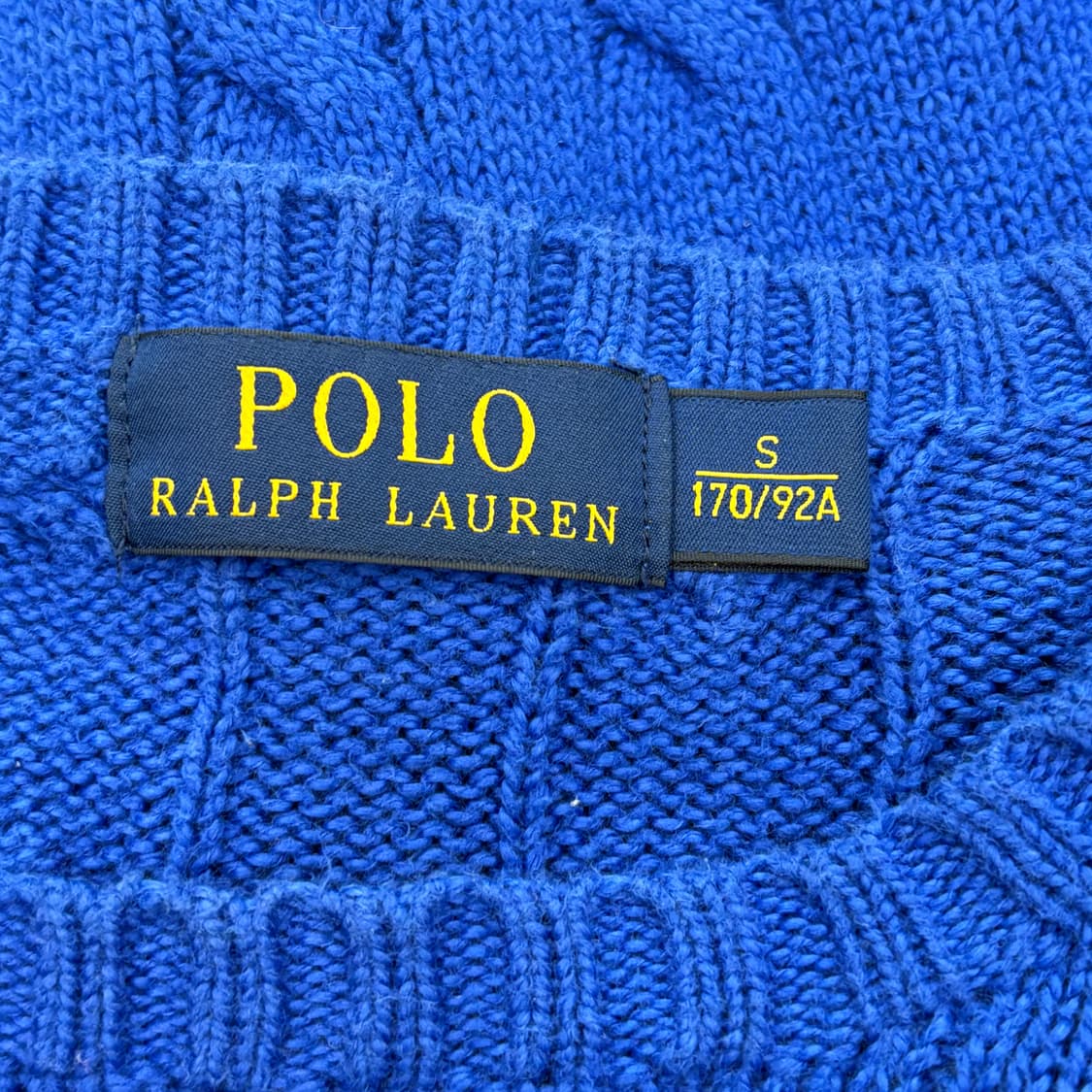 Polo Ralph Lauren 블루 코튼 케이블 니트 상품이미지3