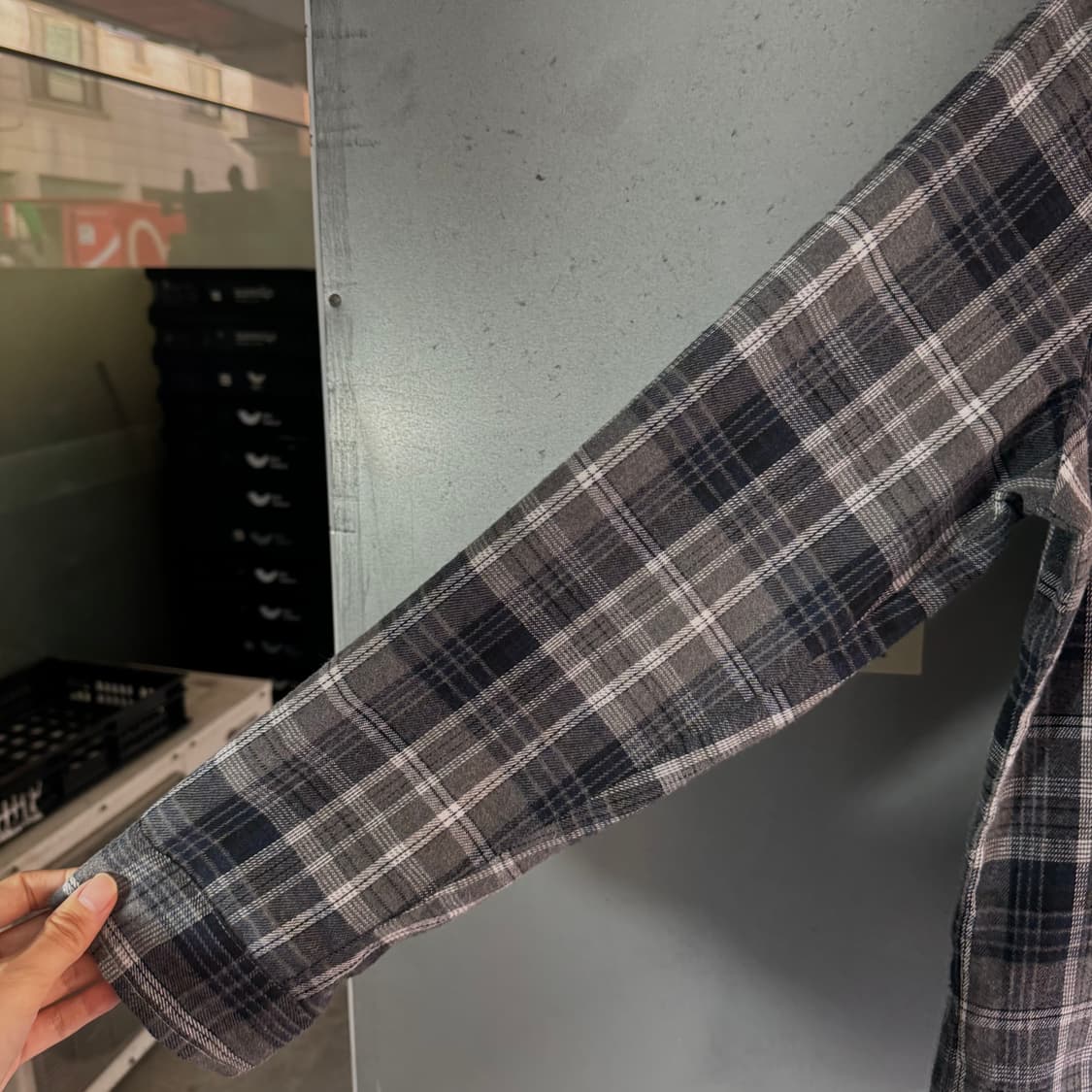 VTG 블랙 체크 패턴 셔츠 상품이미지6