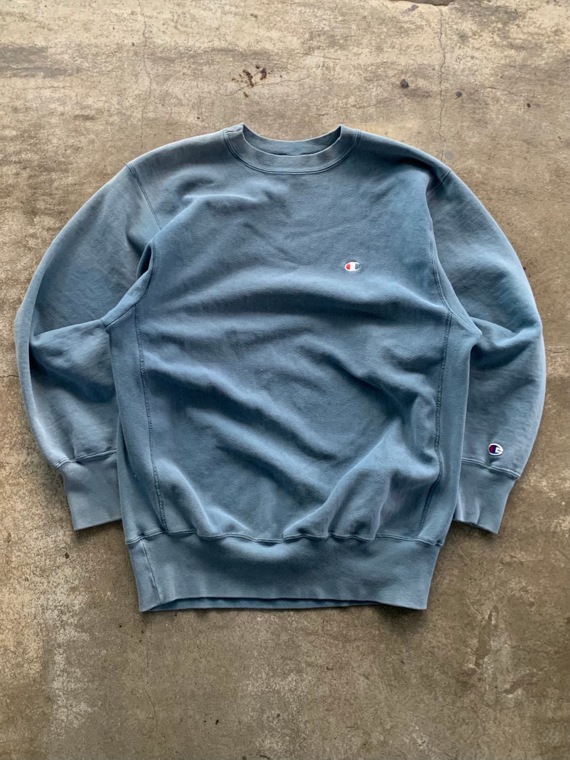 90s 챔피온 리버스위브 스웻셔츠 선페이드 블루 상품이미지1
