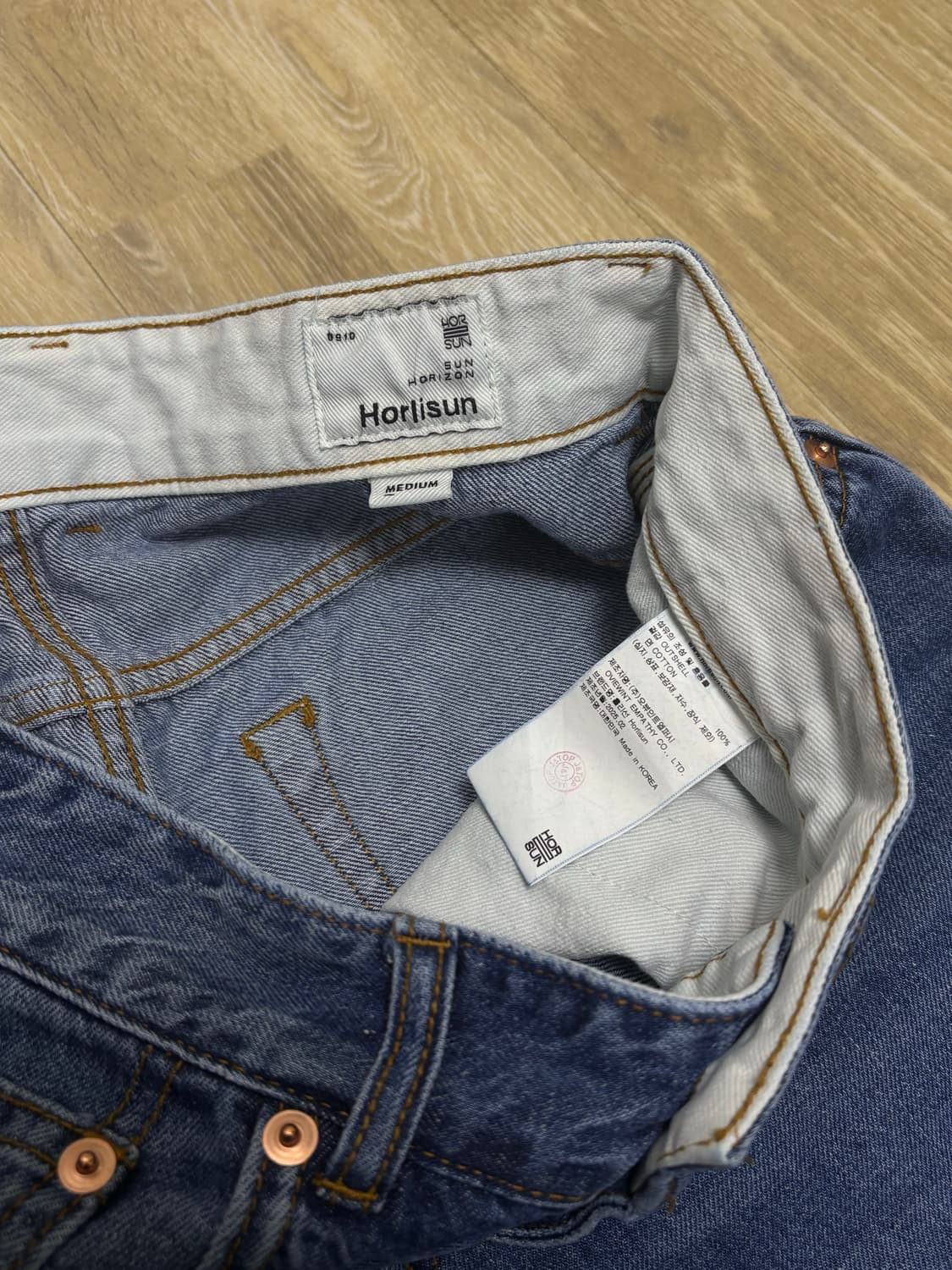 신품급) 25SS 홀리선 블루본 테이퍼드 데님 30 상품이미지4