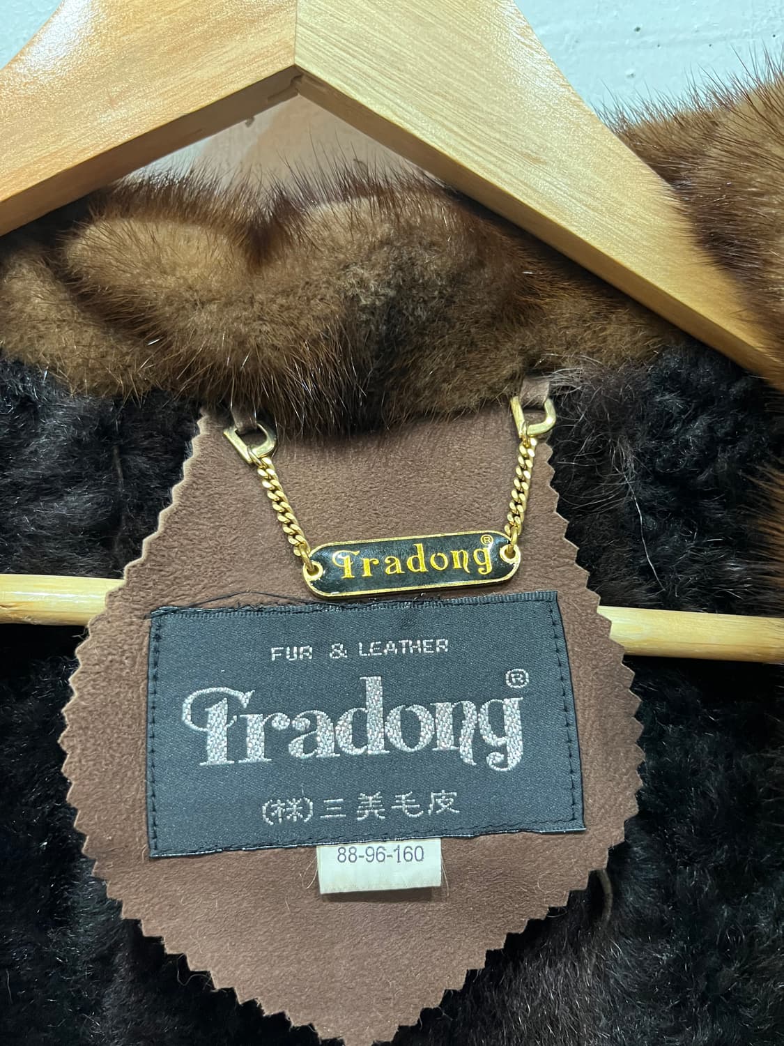 Fradong 양가죽 밍크 트리밍 무스탕 코트 우먼즈 상품이미지5