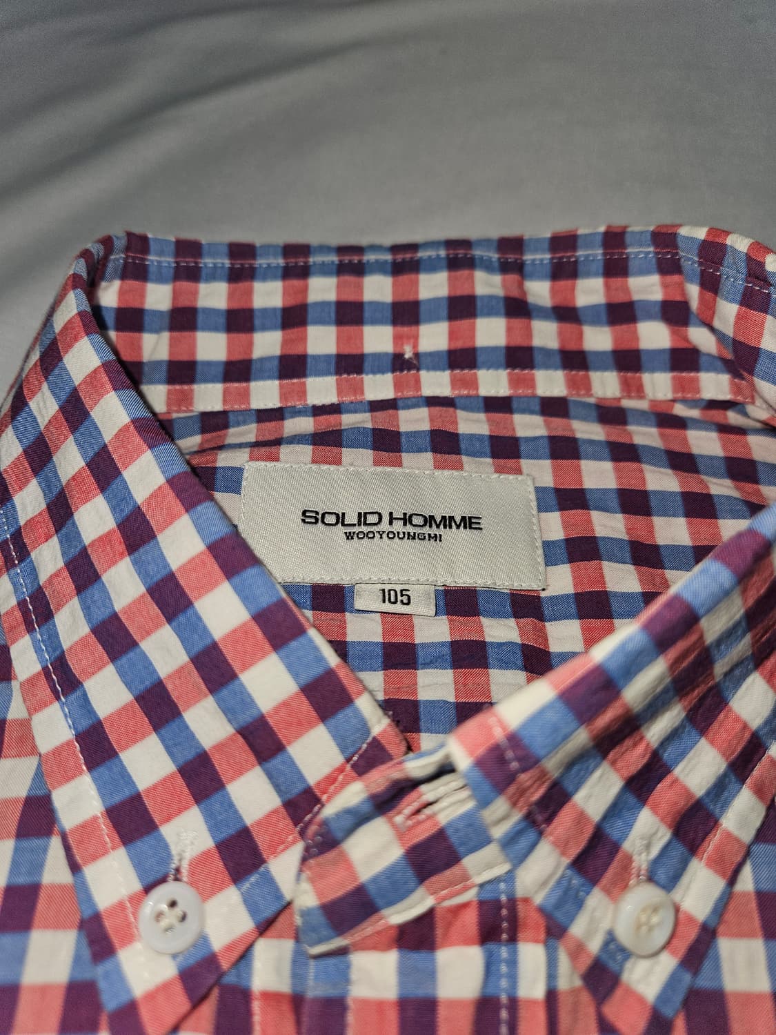 WOOYOUNGMI 솔리드옴므 우영미 체크 셔츠 상품이미지3