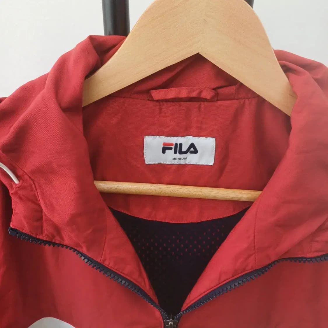 FILA 필라 아노락 올드스쿨 바람막이 자켓 레드 네이비 95 상품이미지5