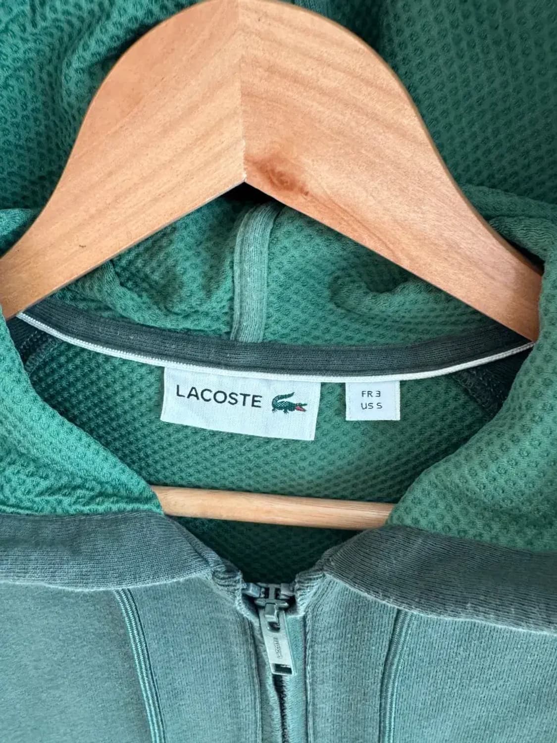라코스테 남여공용 그린 후드집업 3사이즈 상품이미지3