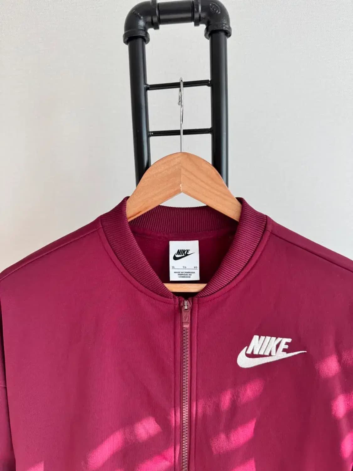 나이키 여성 저지 트레이닝 집업 XL 버건디 상품이미지2