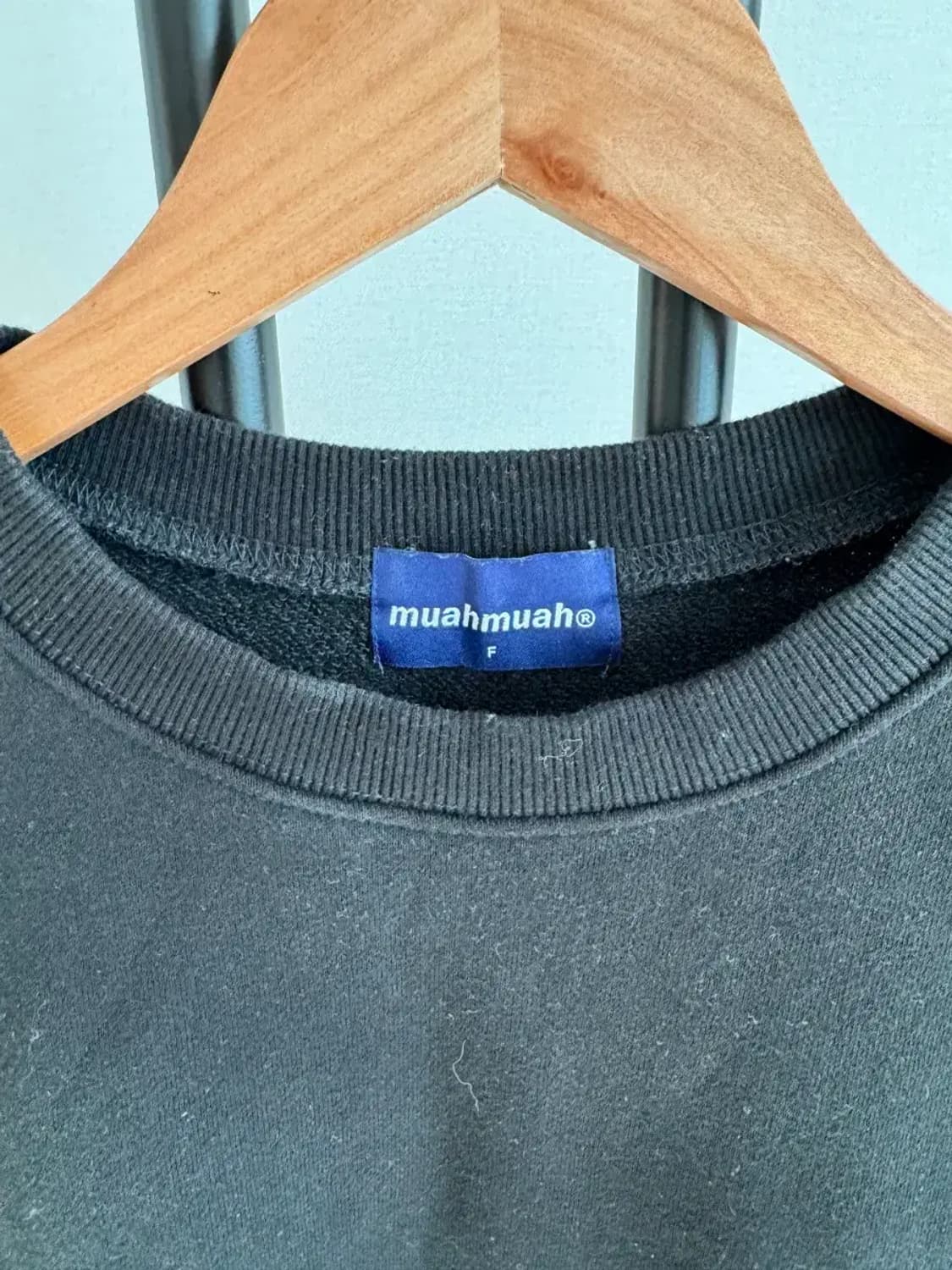 무아무아 여성 블랙 맨투맨 F사이즈 상품이미지4