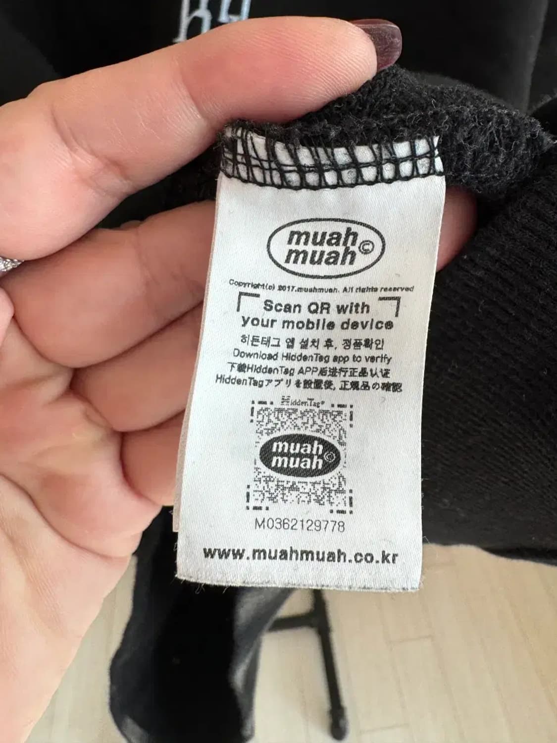 무아무아 여성 블랙 맨투맨 F사이즈 상품이미지5