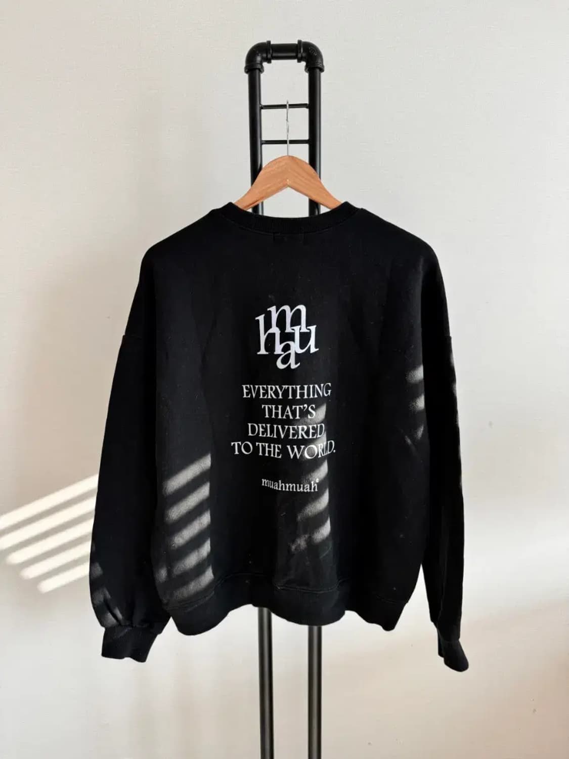 무아무아 여성 블랙 맨투맨 F사이즈 상품이미지7