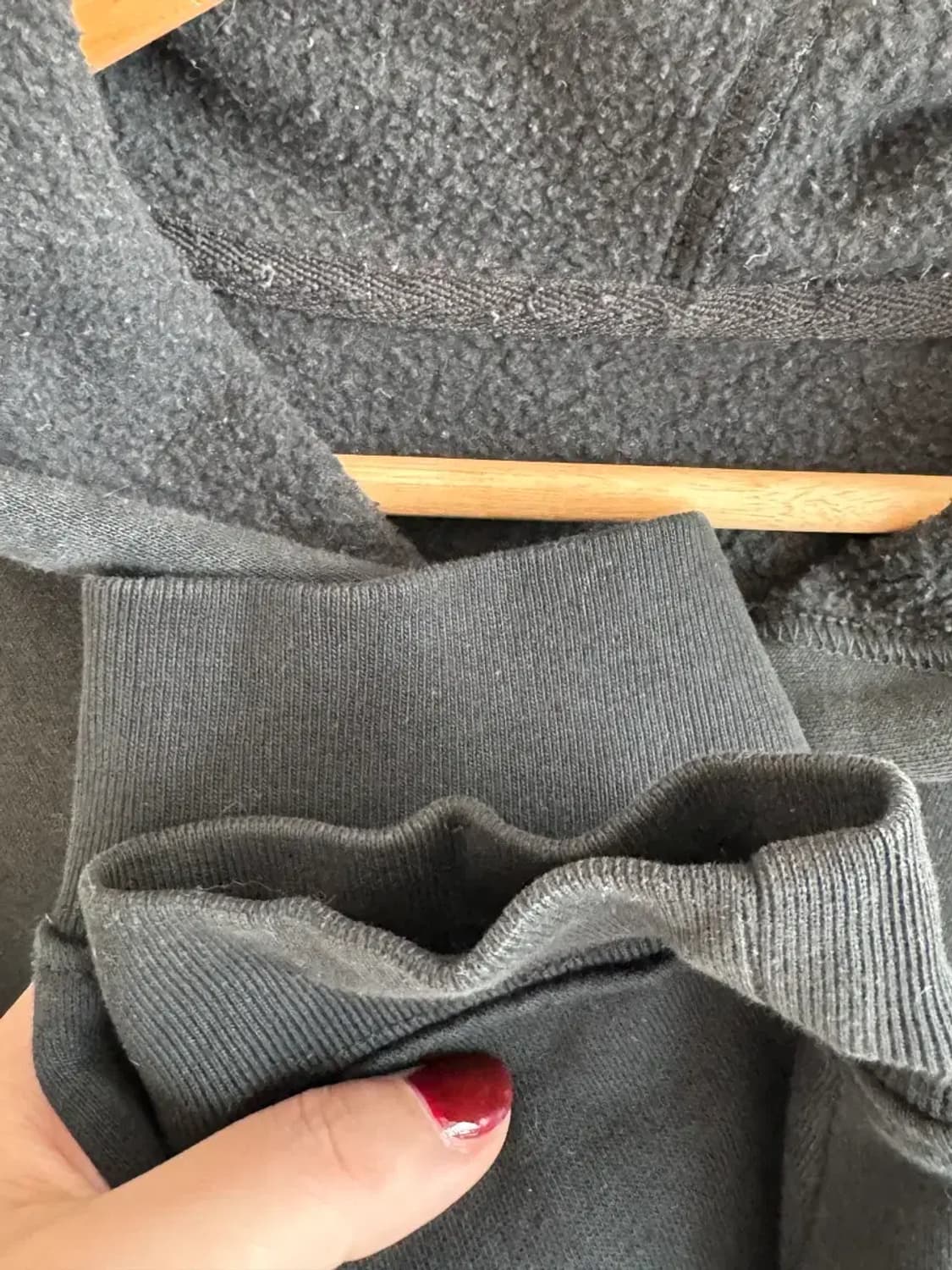 GAP 갭 블랙 기모 후드티 L 상품이미지4