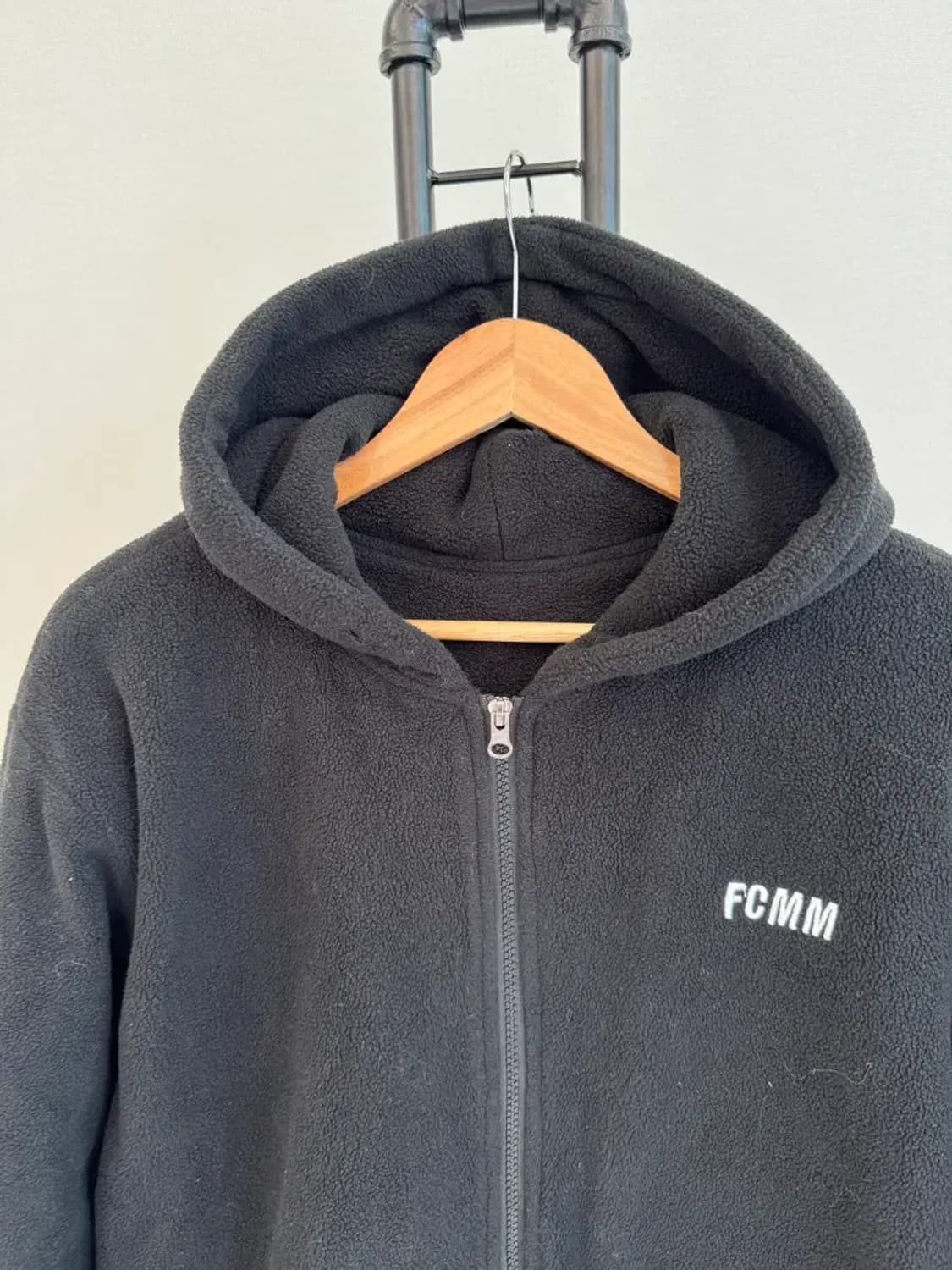 FCMM 남녀공용 후리스 후드집업 블랙 L사이즈 상품이미지2
