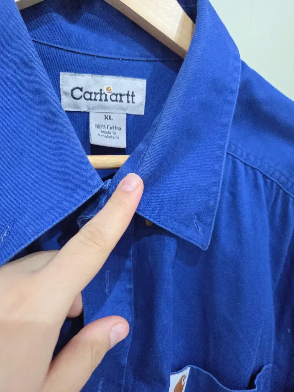 칼하트 블루 반팔 셔츠 XL 상품이미지6
