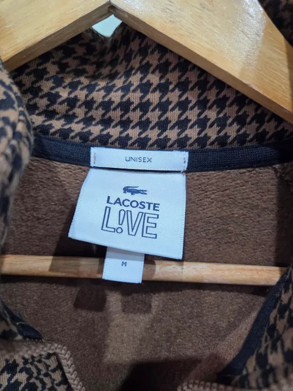 라코스테 유니섹스 하운드투스 무늬 기모 집업 자켓M 상품이미지3