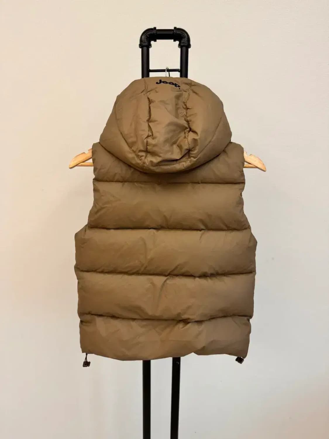 Jeep 여성 오리털 패딩 조끼 스몰 진베이지 상품이미지6