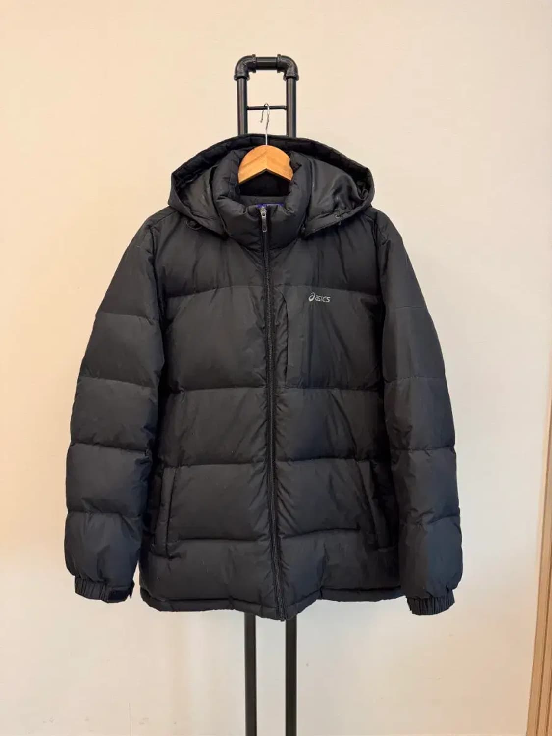 아식스 남성 후드 오리털 패딩 105 블랙 상품이미지1