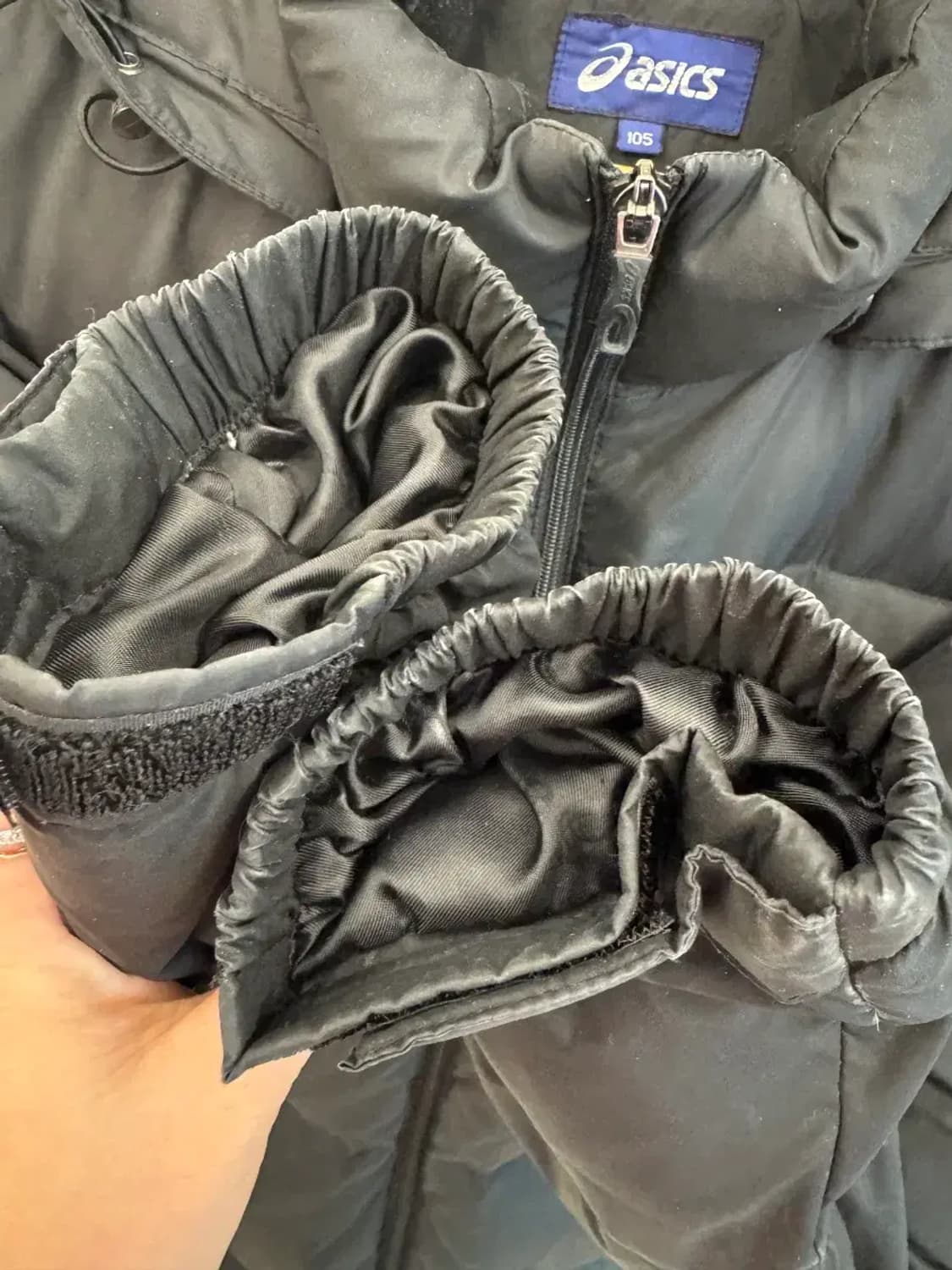 아식스 남성 후드 오리털 패딩 105 블랙 상품이미지4