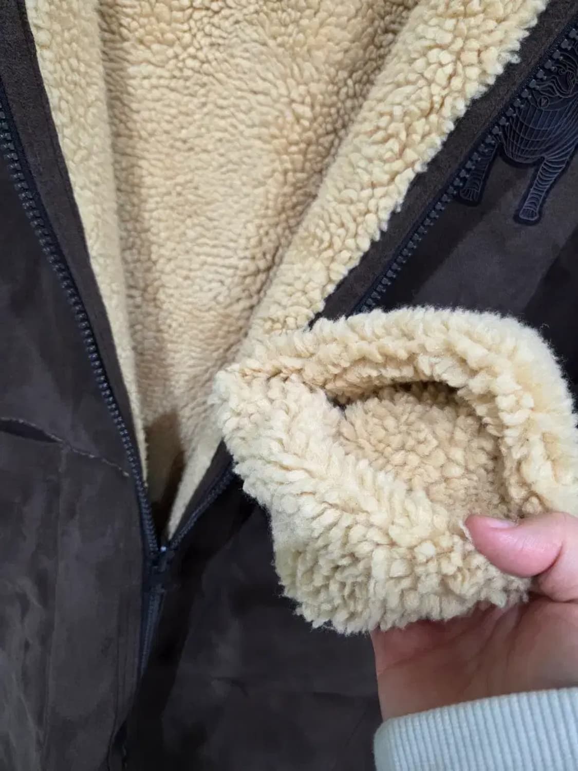 라이프워크 양털 무스탕 롱 코트 사이즈 F 상품이미지3