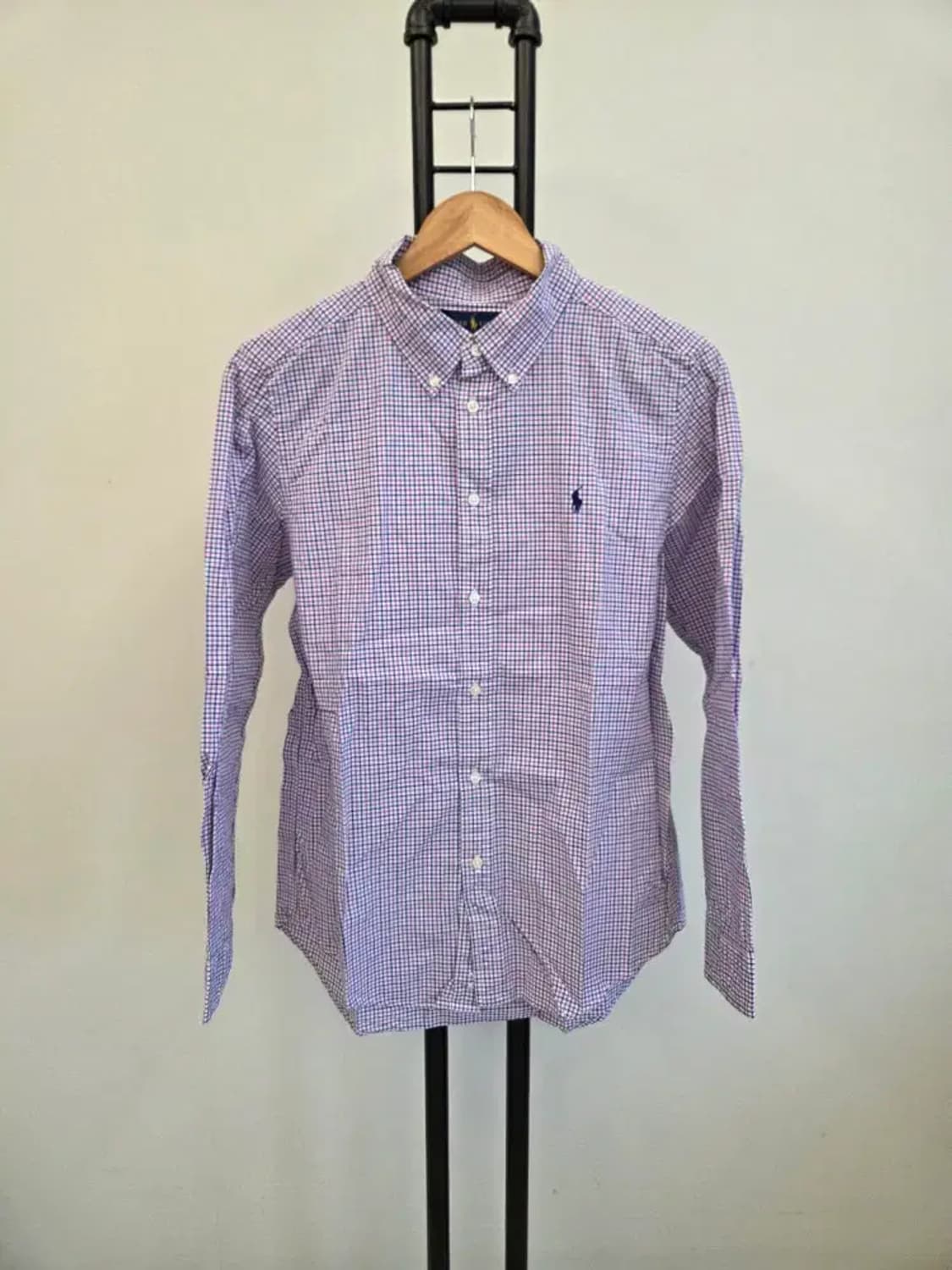 랄프로렌 폴로 여성 깅엄 체크 셔츠 XL사이즈 상품이미지1
