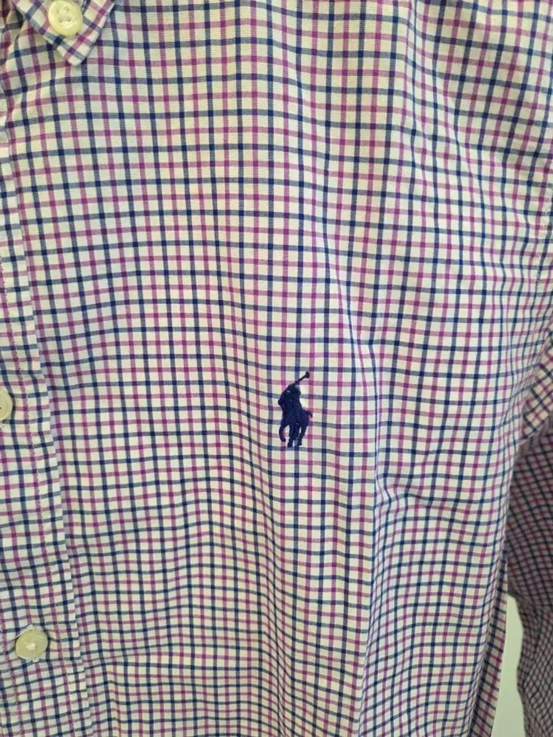 랄프로렌 폴로 여성 깅엄 체크 셔츠 XL사이즈 상품이미지4