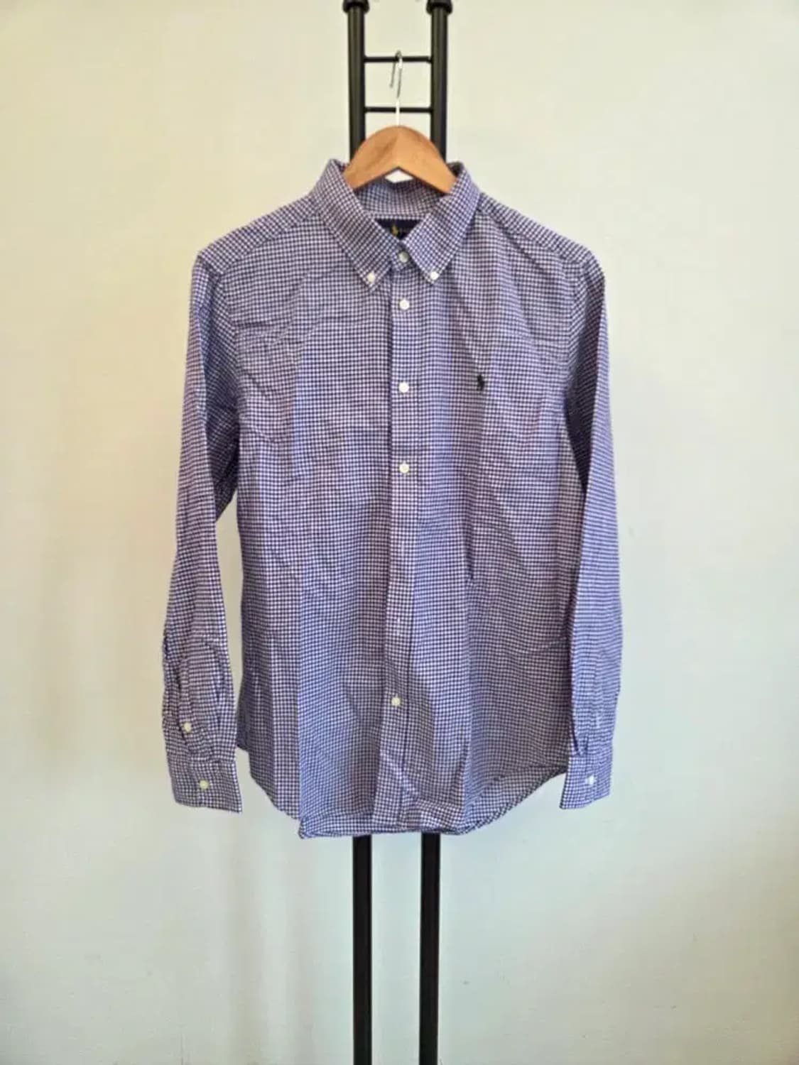 폴로 랄프로렌 여성 깅엄 체크 셔츠 XL사이즈 상품이미지1