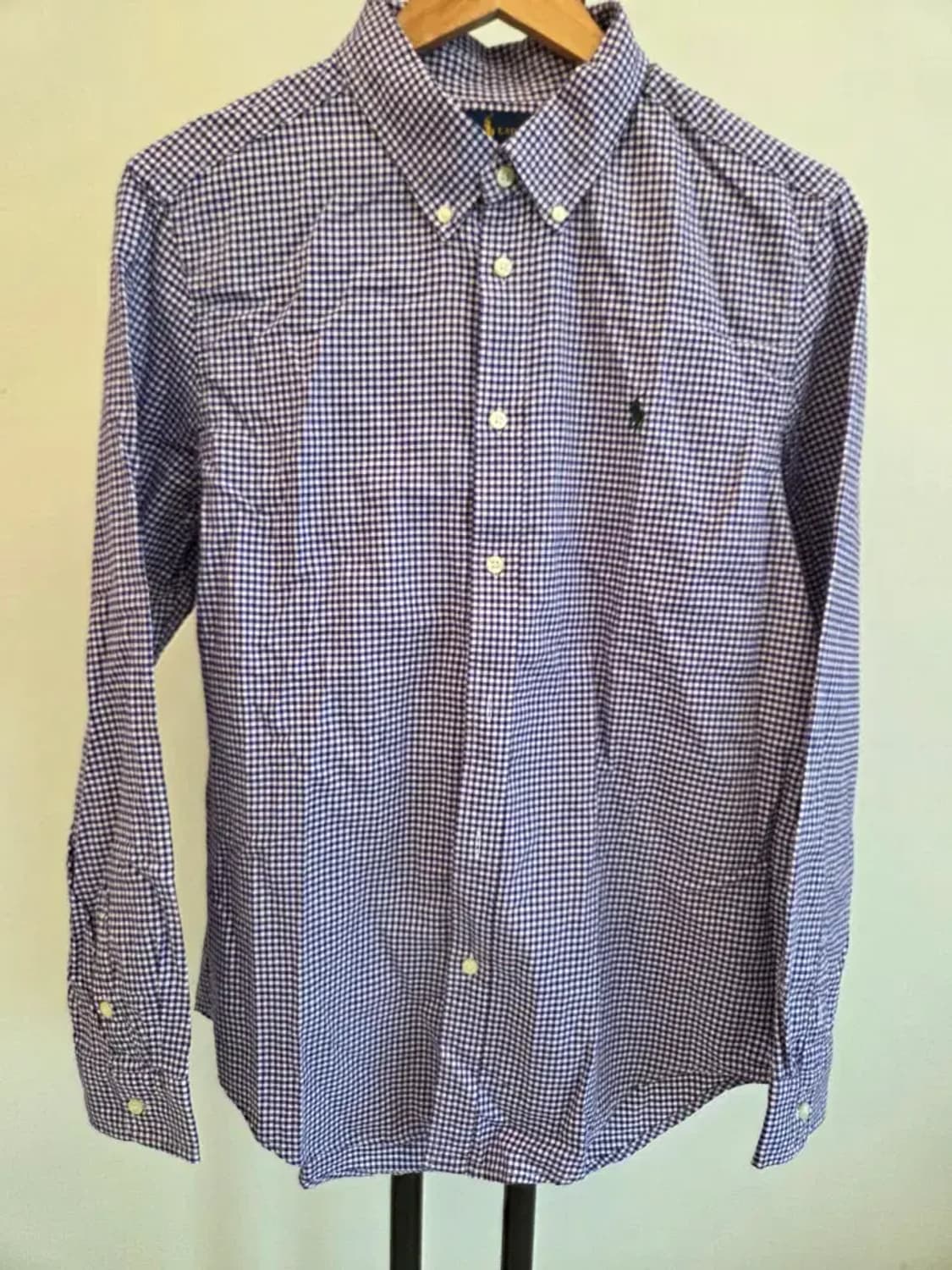 폴로 랄프로렌 여성 깅엄 체크 셔츠 XL사이즈 상품이미지2