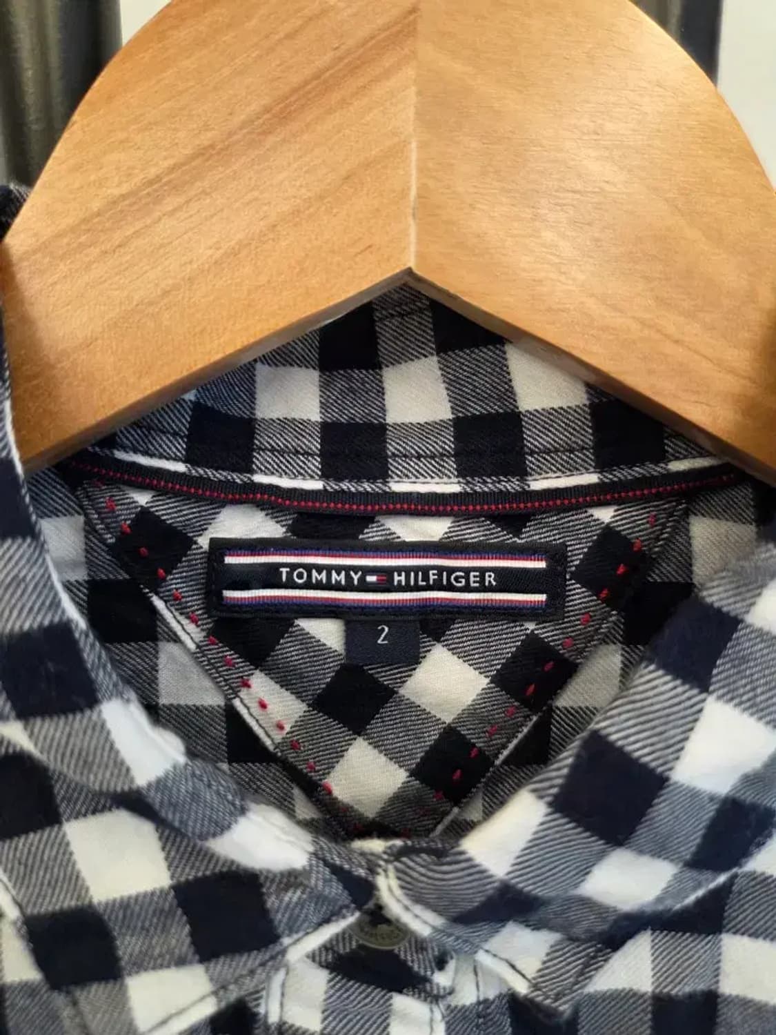 Tommy Hilfiger 타미힐필거 여성 깅엄체크 롱셔츠 상품이미지3