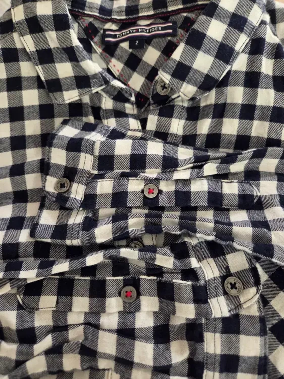 Tommy Hilfiger 타미힐필거 여성 깅엄체크 롱셔츠 상품이미지7