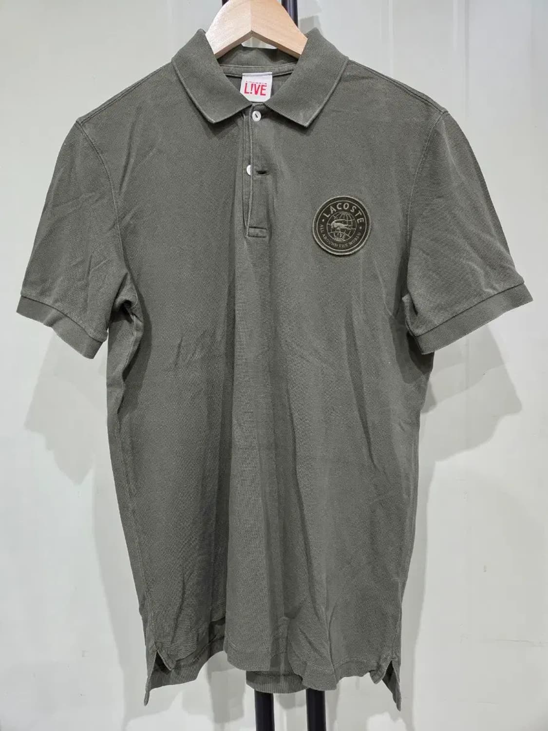 라코스테 라이브 남성 카키 PK 티셔츠 M사이즈 상품이미지1