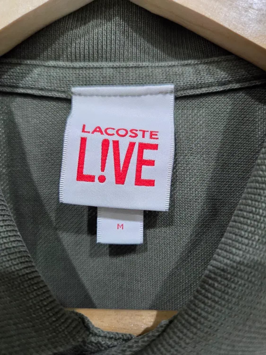 라코스테 라이브 남성 카키 PK 티셔츠 M사이즈 상품이미지3