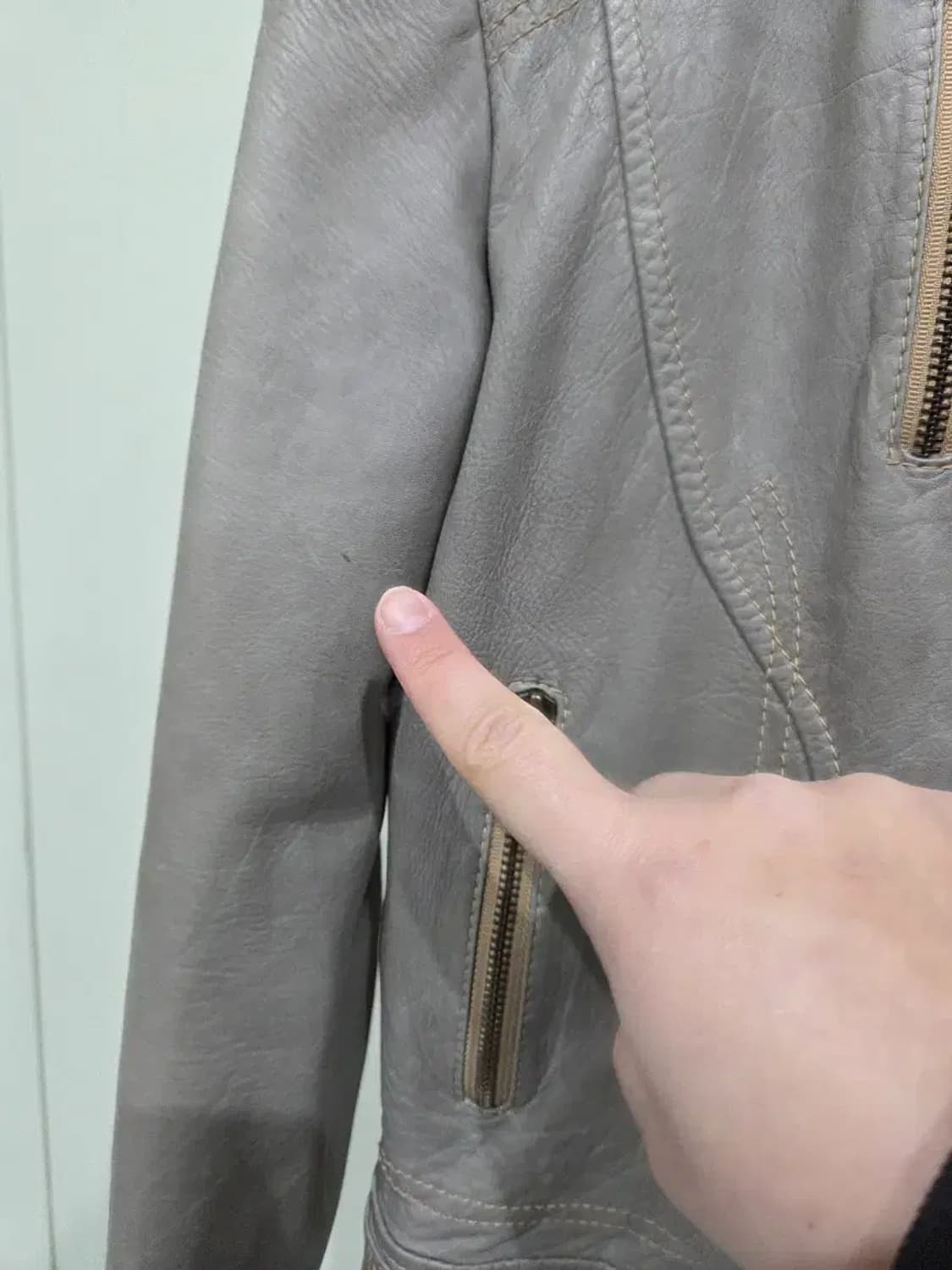 DKNY 여성 양가죽 라이더 자켓 55사이즈 상품이미지6