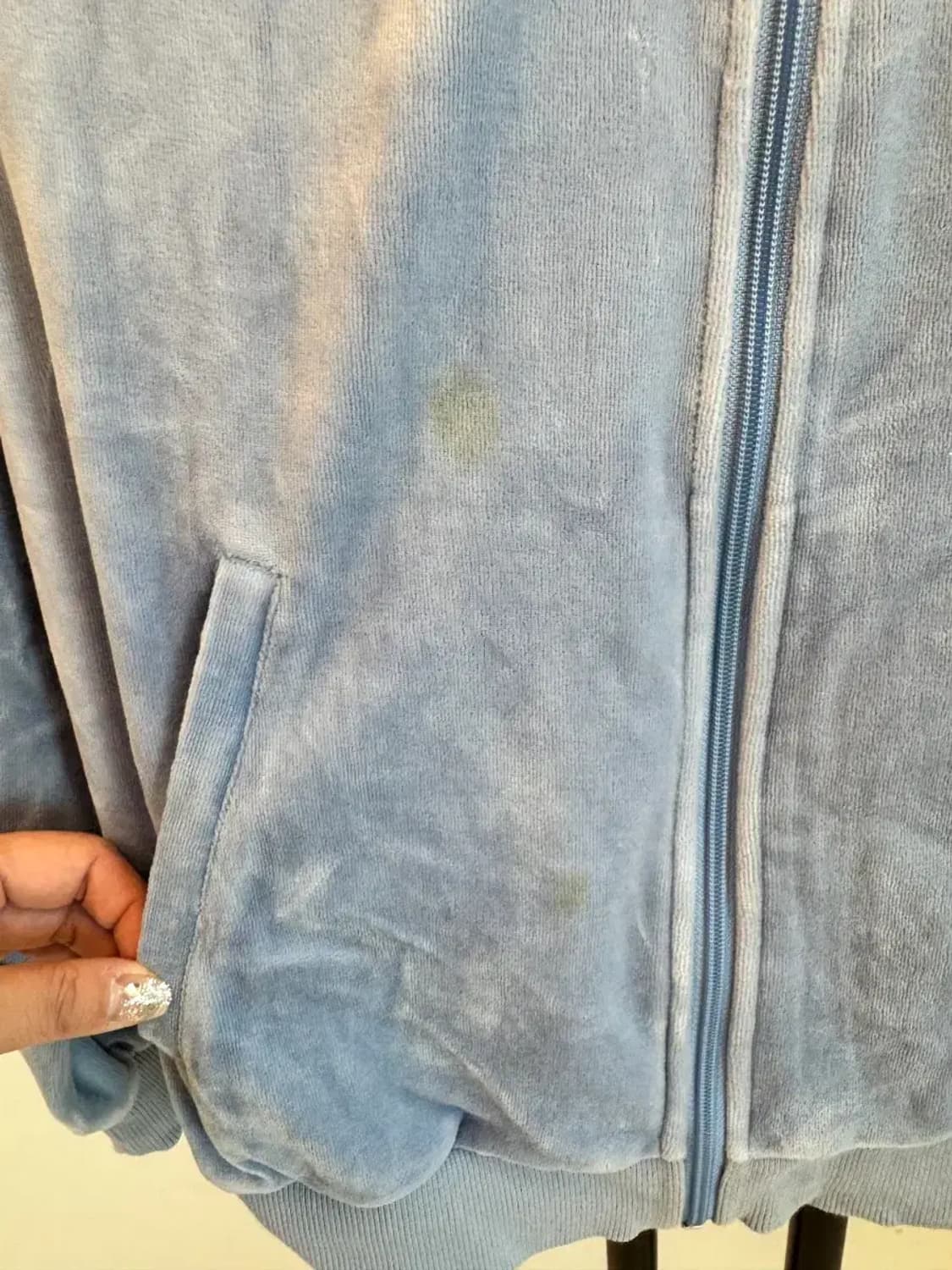 뉴발란스 벨루어 트랙탑 하늘색 90 size 상품이미지5