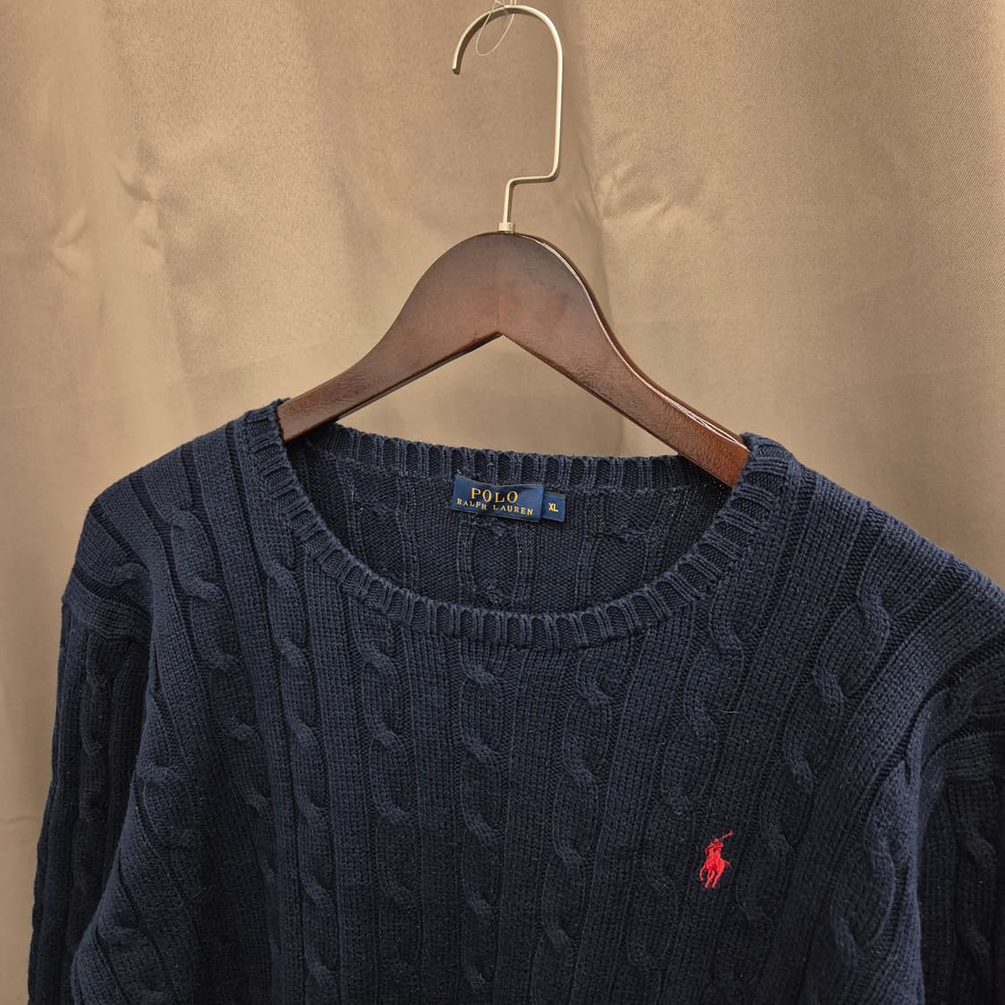 폴로 랄프로렌 네이비 꽈배기 니트 XL 상품이미지2