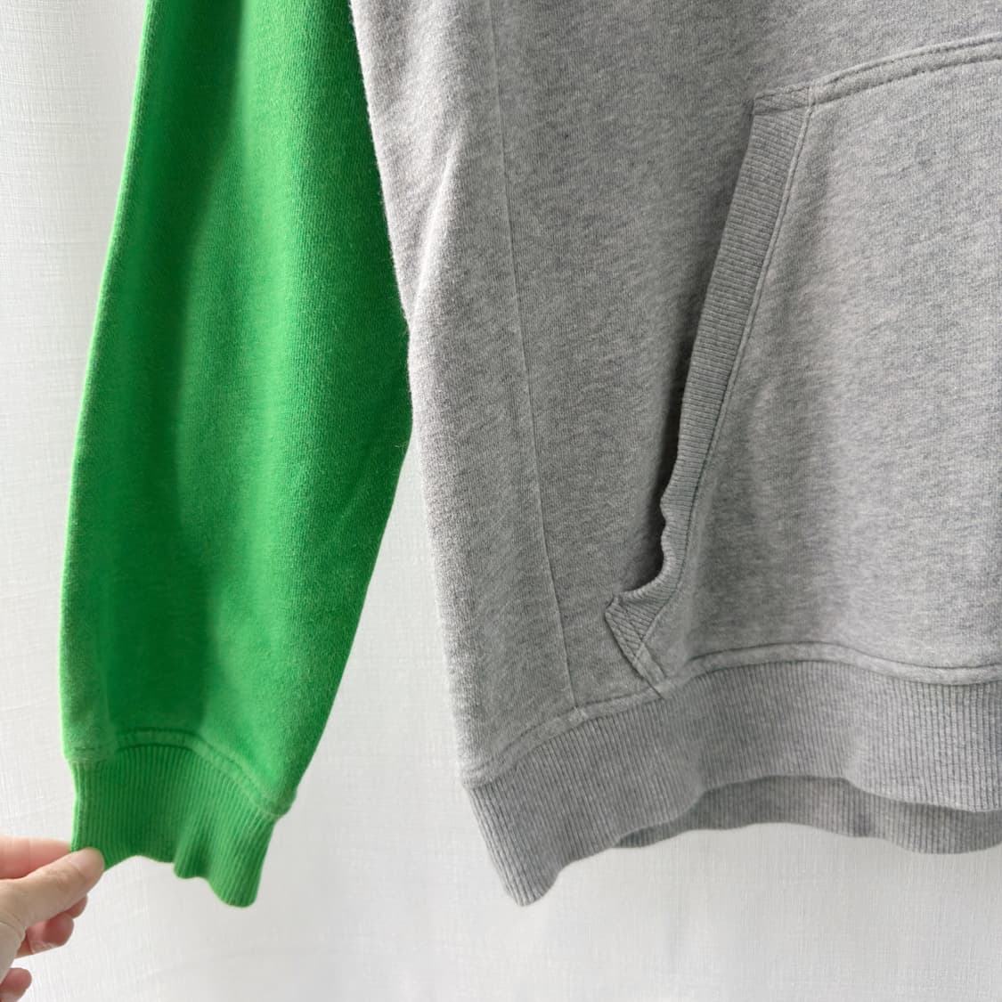 아디다스 빅 트레포일 포켓 맨투맨 멜란지 그레이 그린 110 상품이미지3