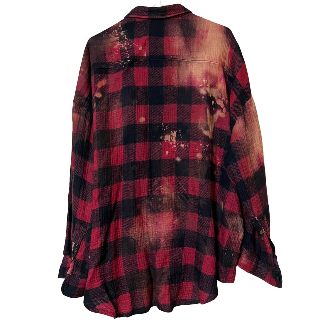 R13 드롭 넥 레드 버팔로 오버다이 워크 셔츠 상품이미지3