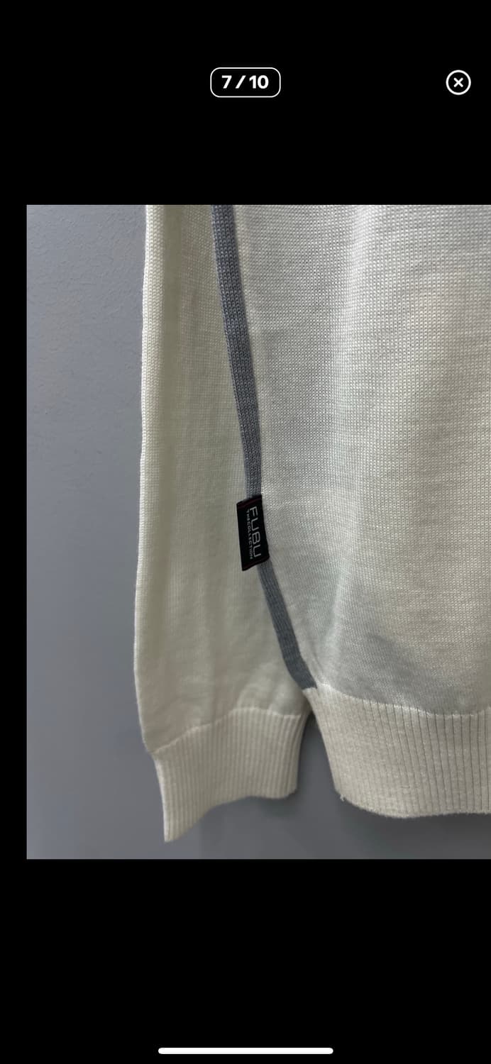 후부 90s 배색 아이보리 니트집업 A2463 상품이미지7