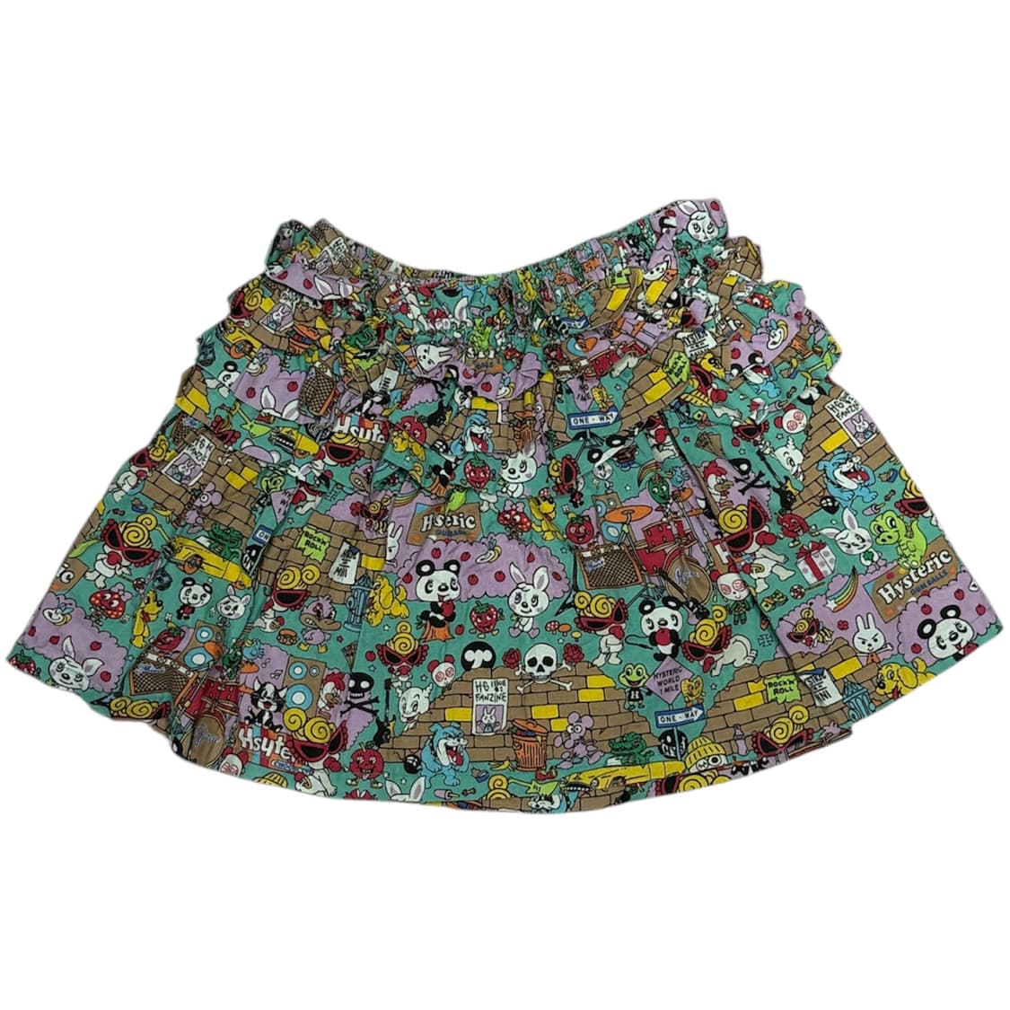 히스테릭 글래머 아카이브 프릴 귀여운 패턴 밴딩 미니 스커트 상품이미지1