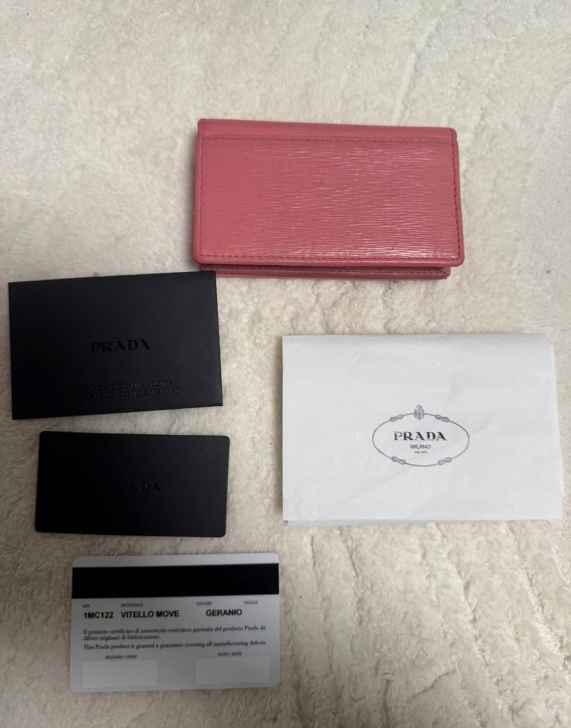 (정품)프라다 비텔로 무브 카드 지갑 핑크 상품이미지2