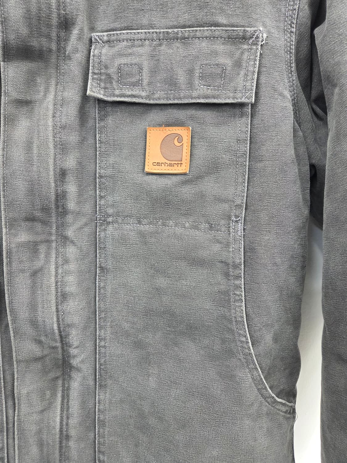 M 칼하트 C26 GVL 샌드스톤 회색  워크 자켓 블랙 상품이미지2