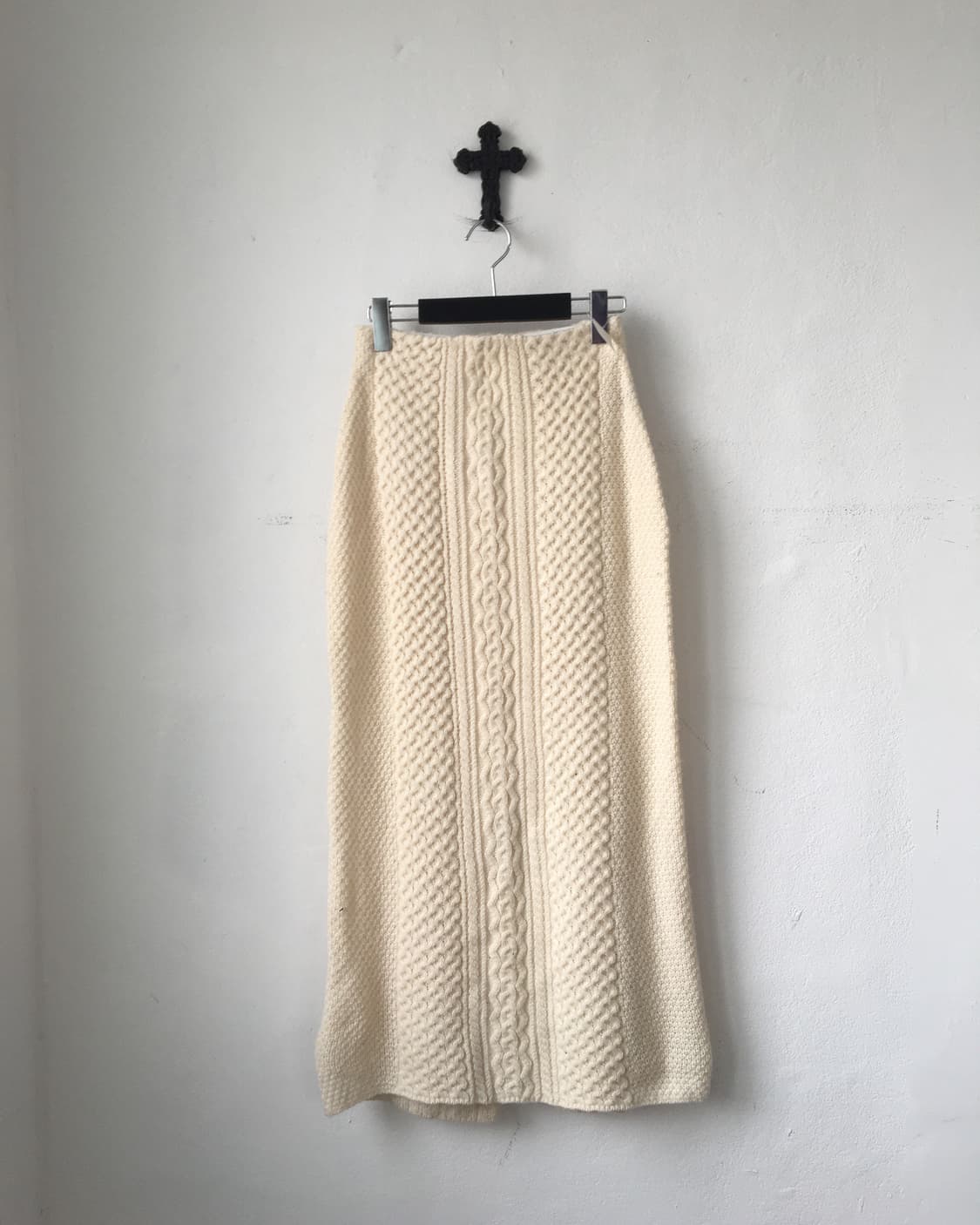 Cable pattern knit long skirt 상품이미지1