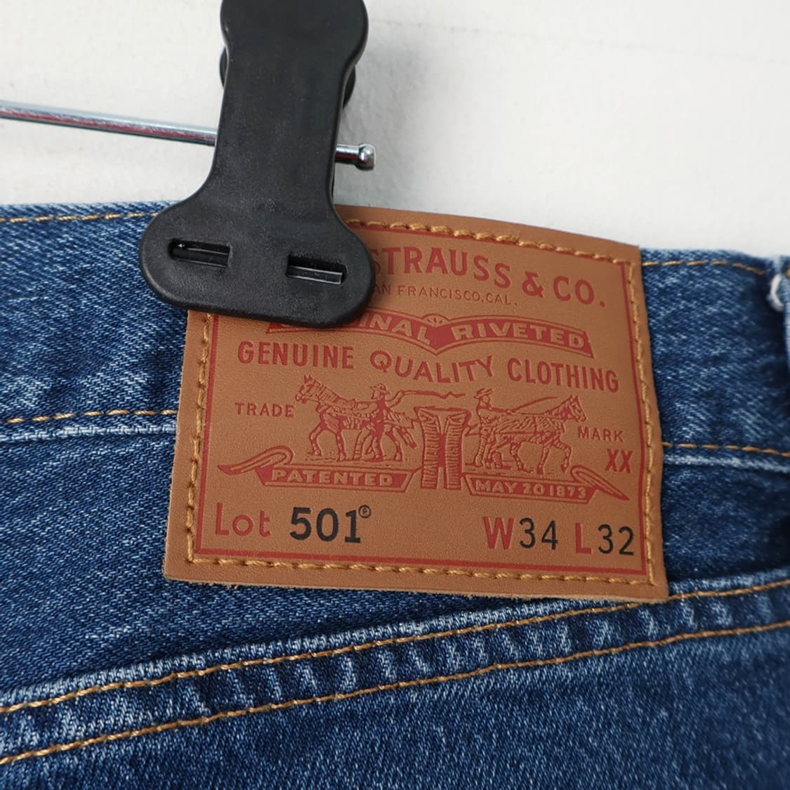 34/리바이스 501 스트레이트핏 블루워시 데님팬츠 상품이미지4