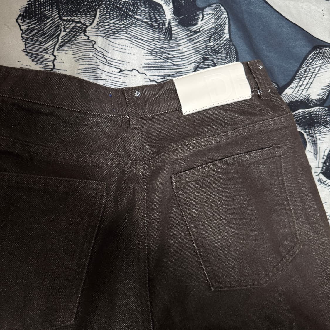 데케트 와이드 브라운 데님팬츠 32사이즈  상품이미지6