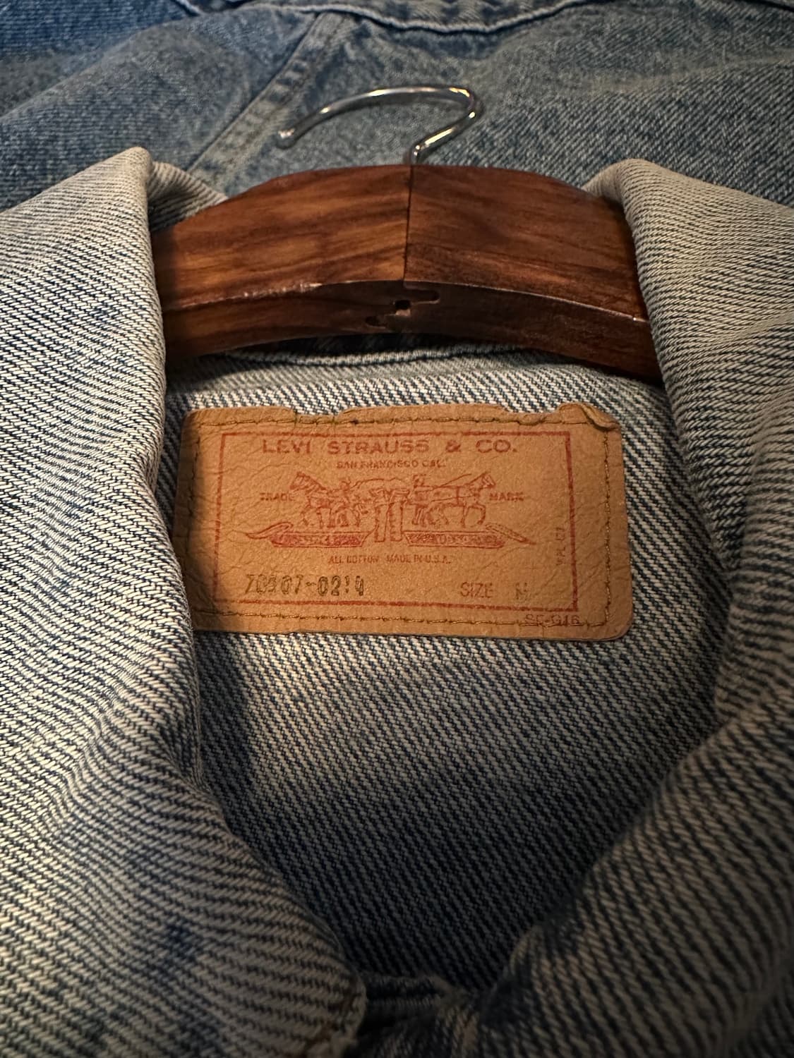 80s USA 빈티지 리바이스 70507 3세대 데님 트러커 자켓 상품이미지6