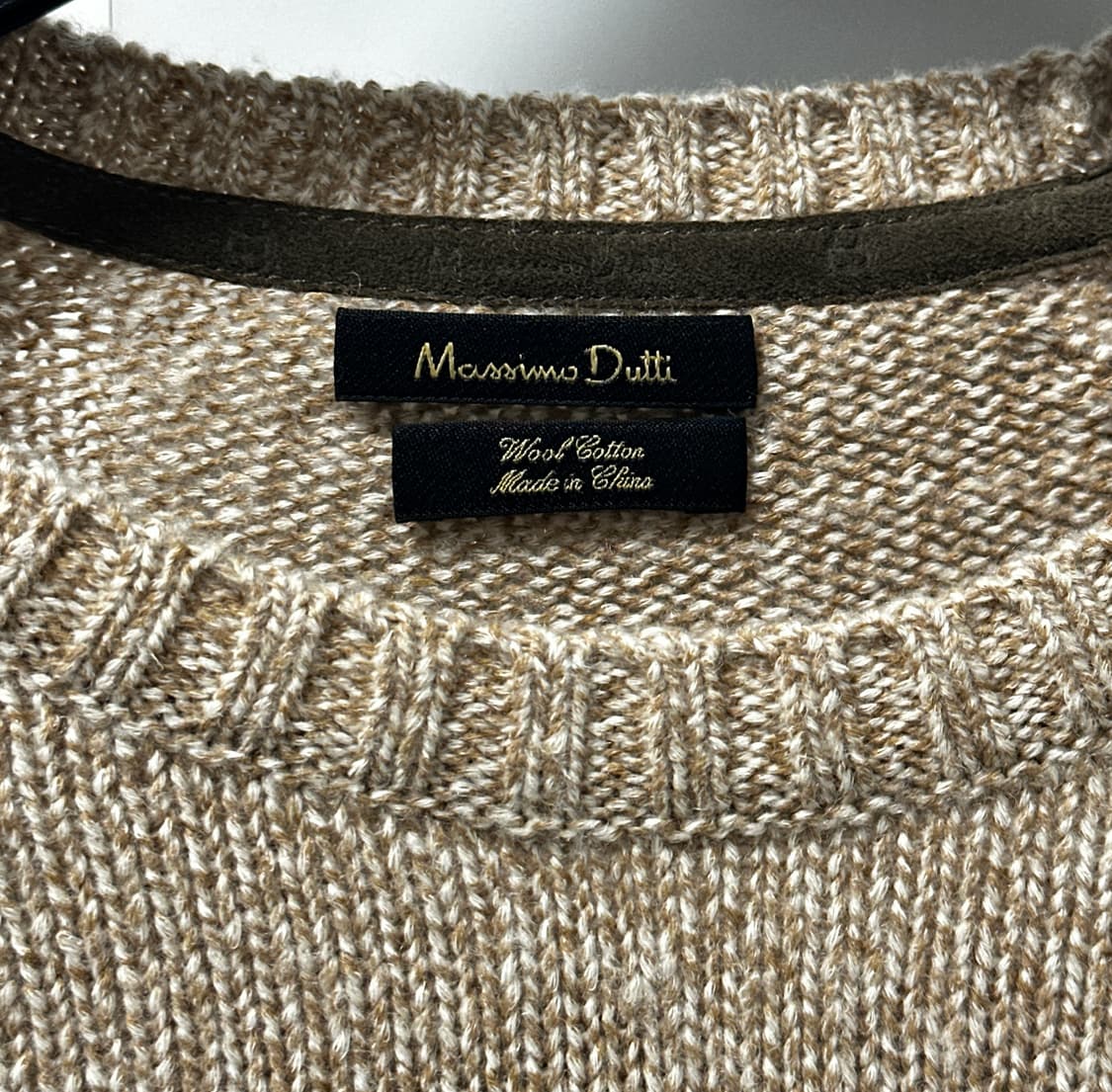 [Massimo Dutti 마시모두띠] 남성 오트밀 컬러 니트 / 100 상품이미지3
