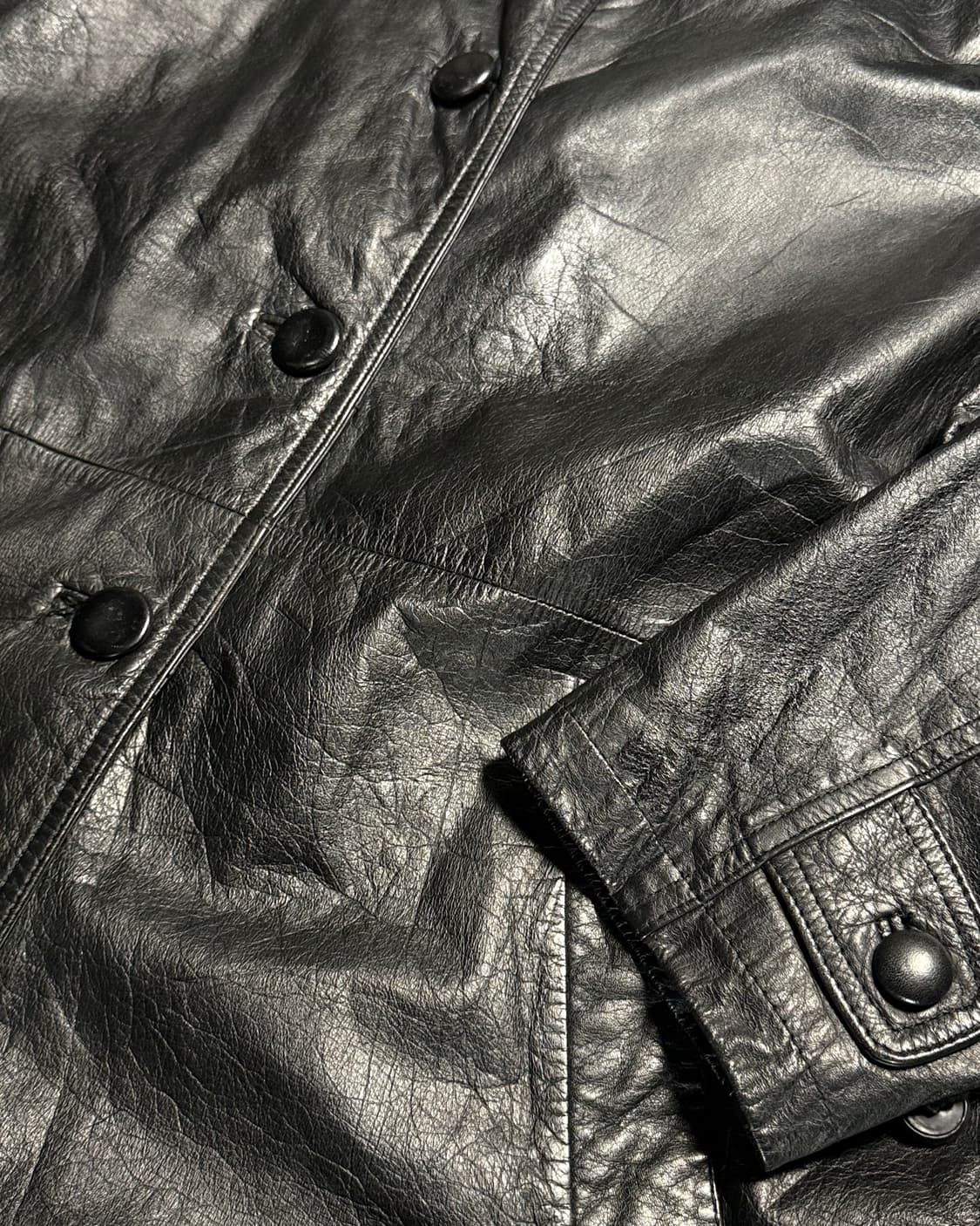 80-90‘s 하이퍼 드라이브 카우하이드 싱글 코트 9AR 상품이미지3