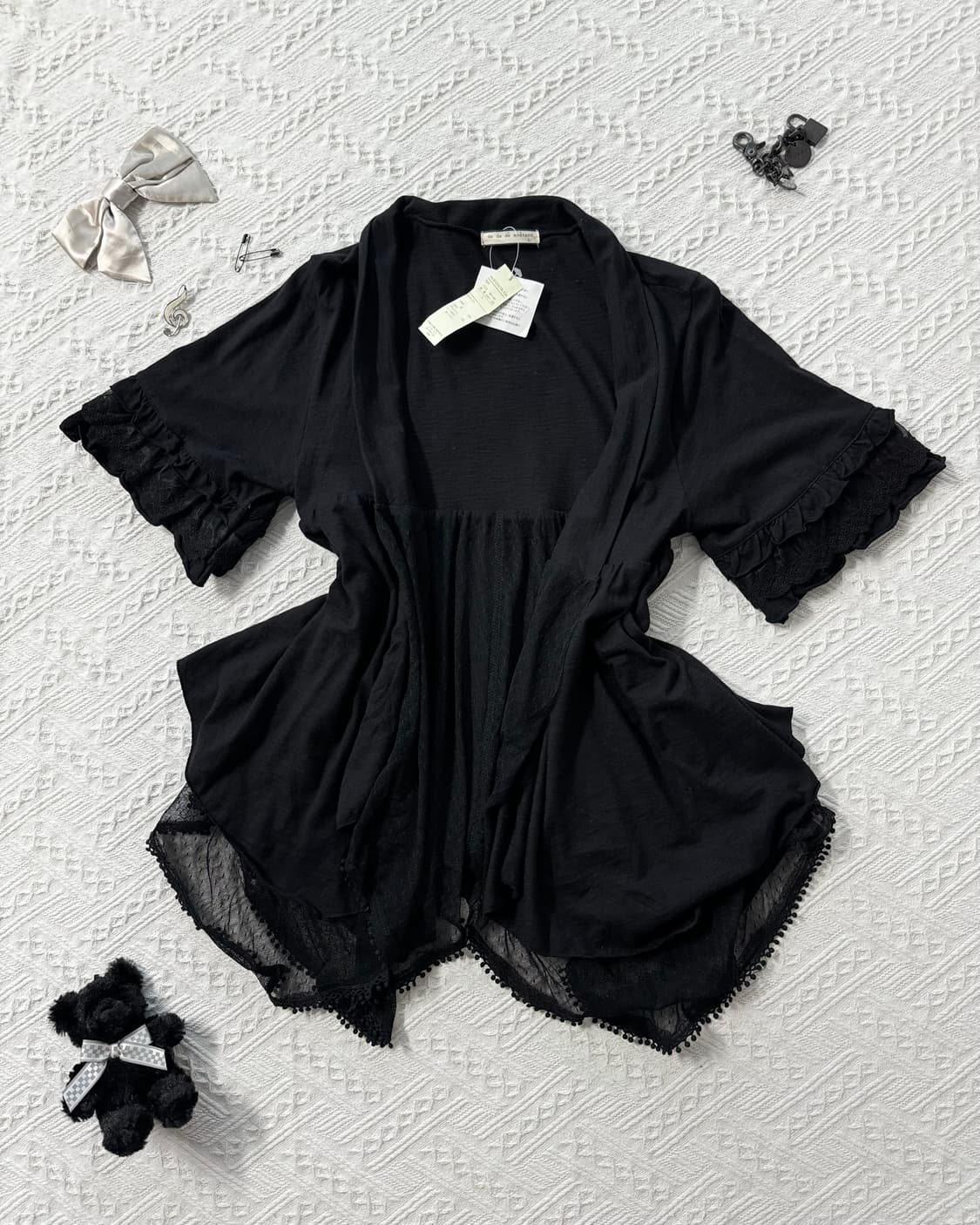 미니 도트 패턴 레이스 레이어드 스커트 3pcs SET 상품이미지4