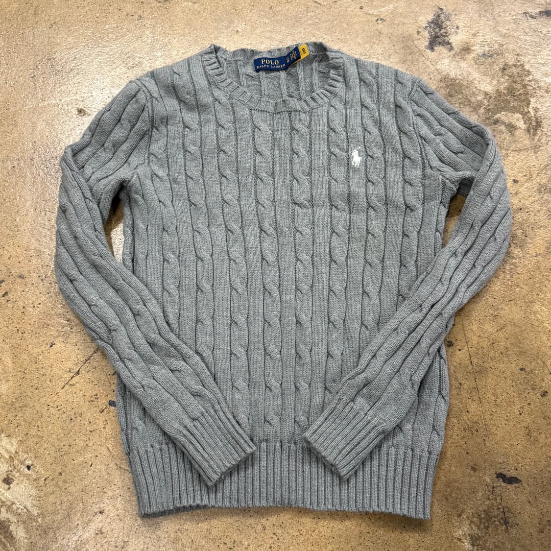 폴로 랄프로렌 그레이 꽈배기 니트 상품이미지2